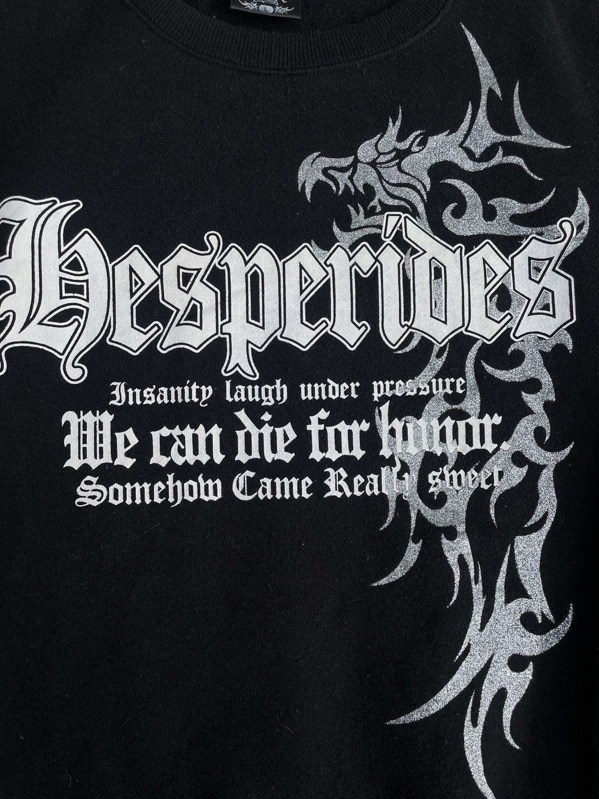 If Six Was Nine 2000s Japanese archive Glitter Poem Dragon Sweater Y2K Size US L / EU 52-54 / 3 - 7 Thumbnail