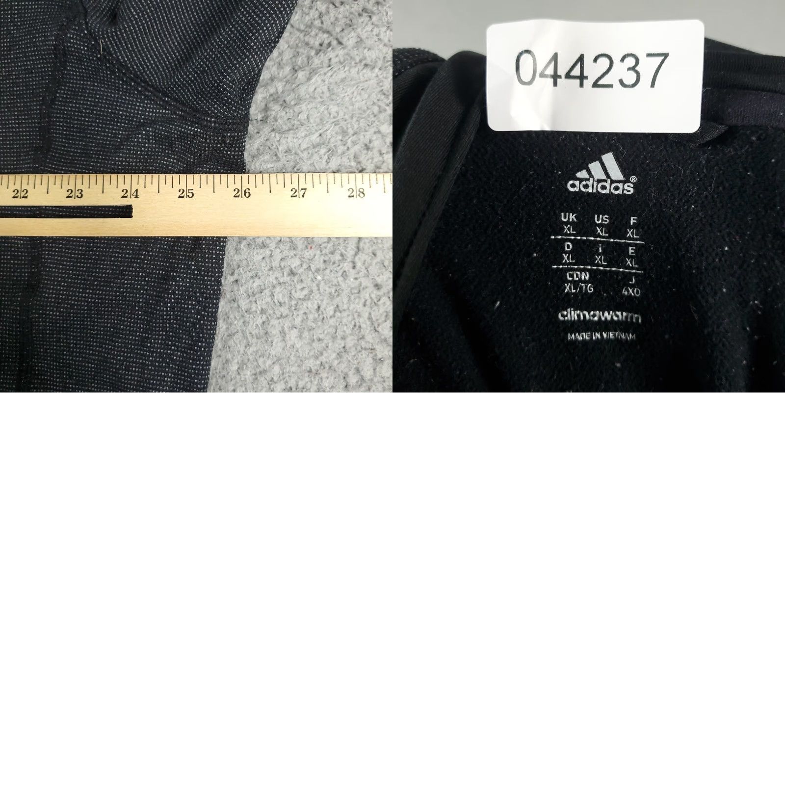 Adidas Adidas Hoodie Mens XL Gray Full Zip Up Sweatshirt Sweatshirt Hoodie Size US XL / EU 56 / 4 - 8 Thumbnail