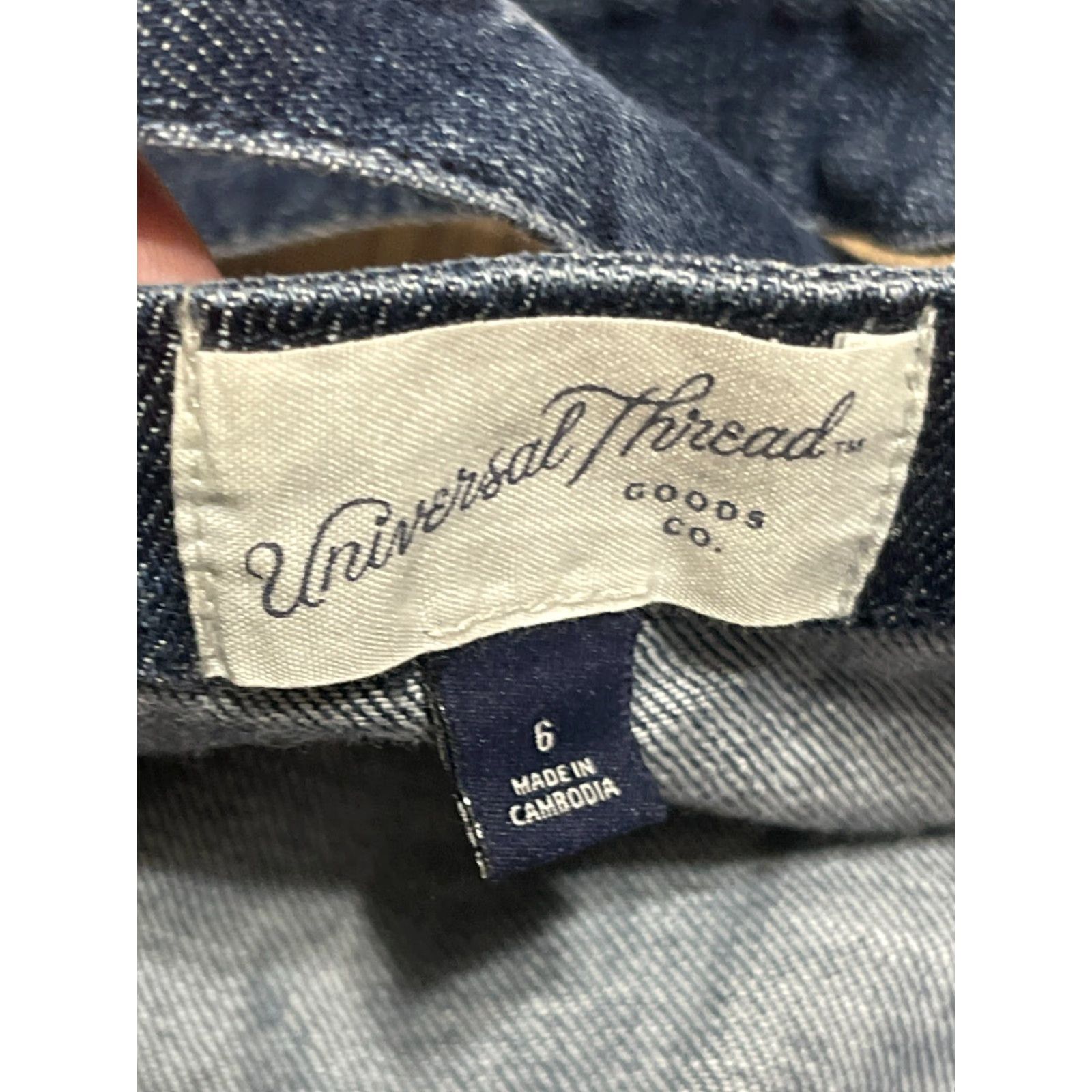 Vintage Universal Thread Dress Women Size 6 Blue Denim Sleeveless Knee Length Casual Womens Size 28" / US 6 / IT 42 - 5 Thumbnail