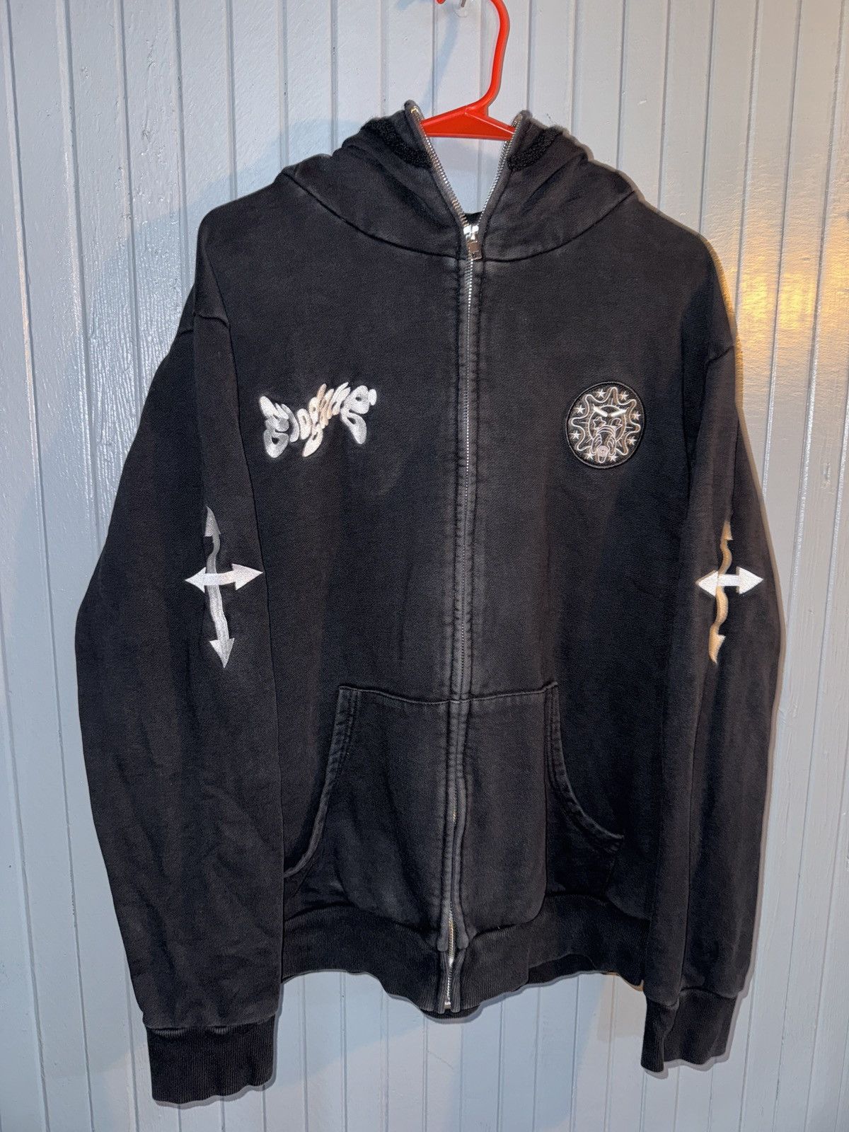 Glo Gang GloMan Black Star Full Zip Hoodie