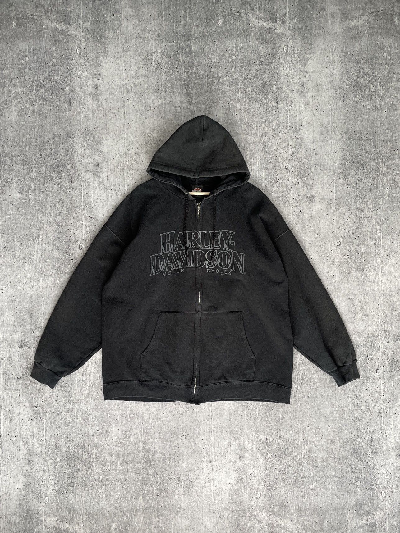 Harley Davidson × Vintage Crazy Vintage Harley Davidson Hoodie Zip Up XXL Size US XXL / EU 58 / 5 - 1 Thumbnail