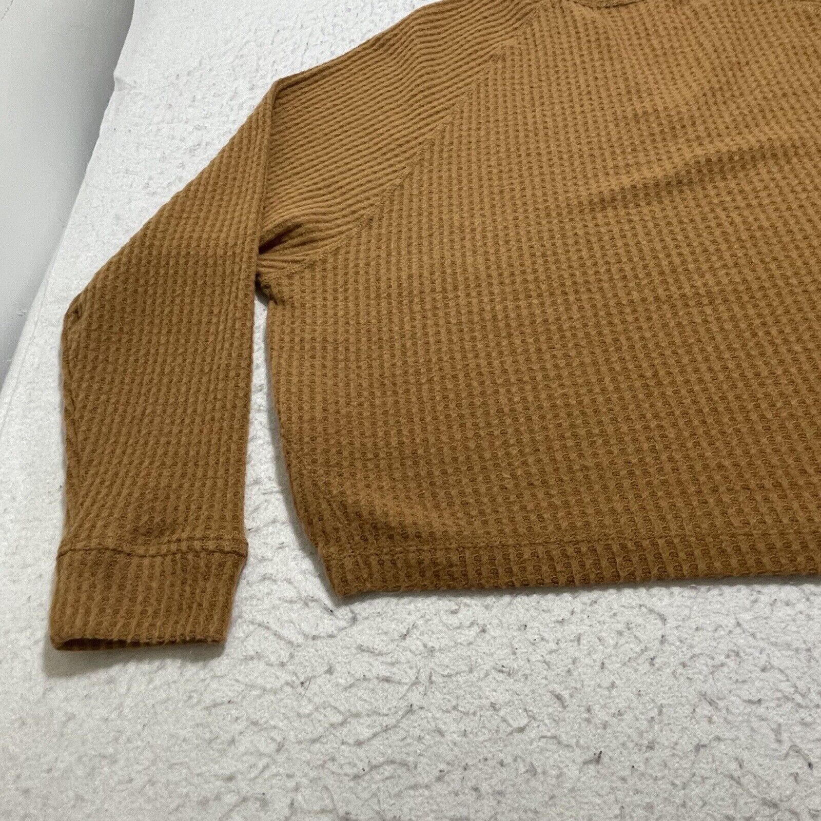 Nordstrom Abound Pullover Sweater Brown Long Sleeve Notch Neck Knit Size L / US 10 / IT 46 - 9 Thumbnail