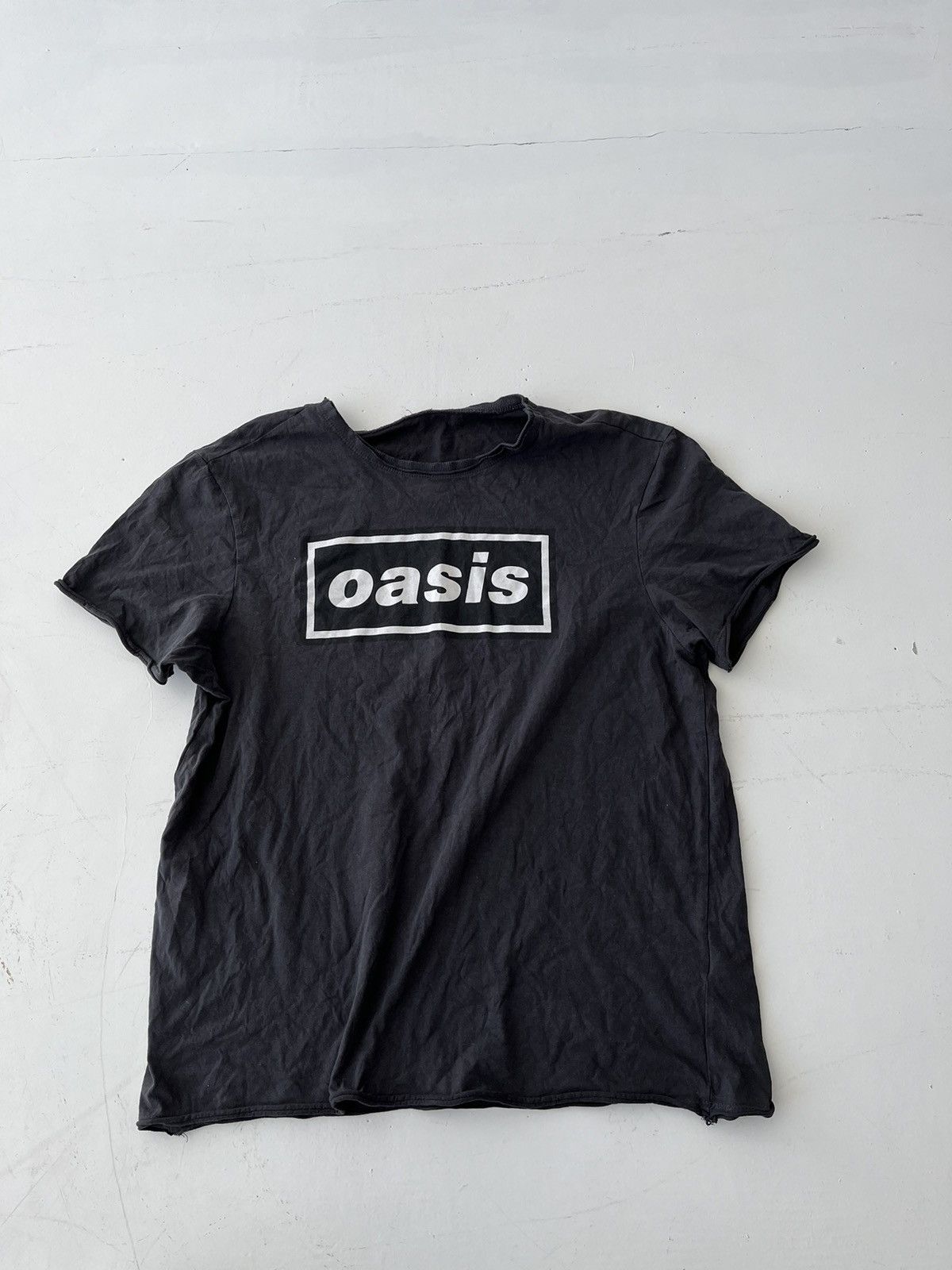 Band Tees × Rock Band × Vintage Vintage 00s Oasis cropped t shirt  