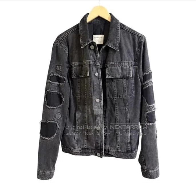 Helmut Lang Helmut Lang 1999 Black Waxed Denim Jacket | Grailed