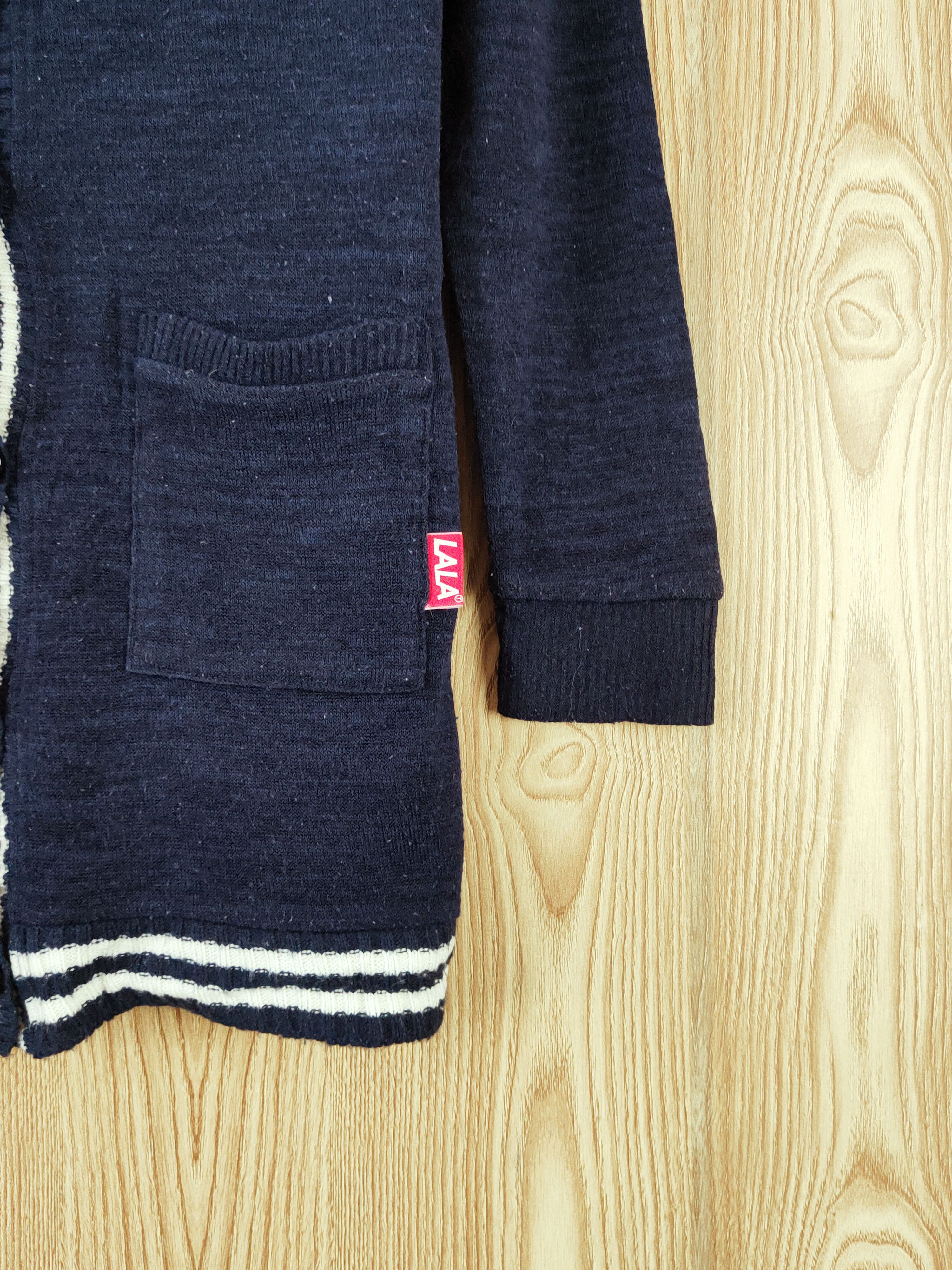 Homespun Knitwear × Vintage Lalatasty Navy Hoodie Knitwear Cardigan #W663 Size S / US 4 / IT 40 - 8 Thumbnail