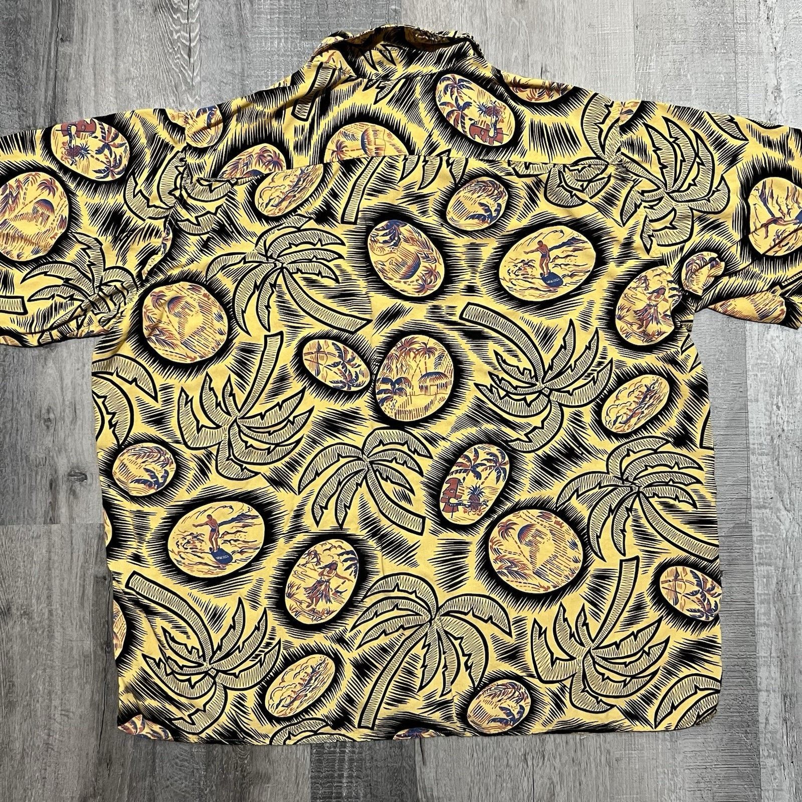 Reyn Spooner VTG Reyn Spooner Hawaiian Shirt Palms Beach Rayon Button XL Size US XL / EU 56 / 4 - 2 Thumbnail