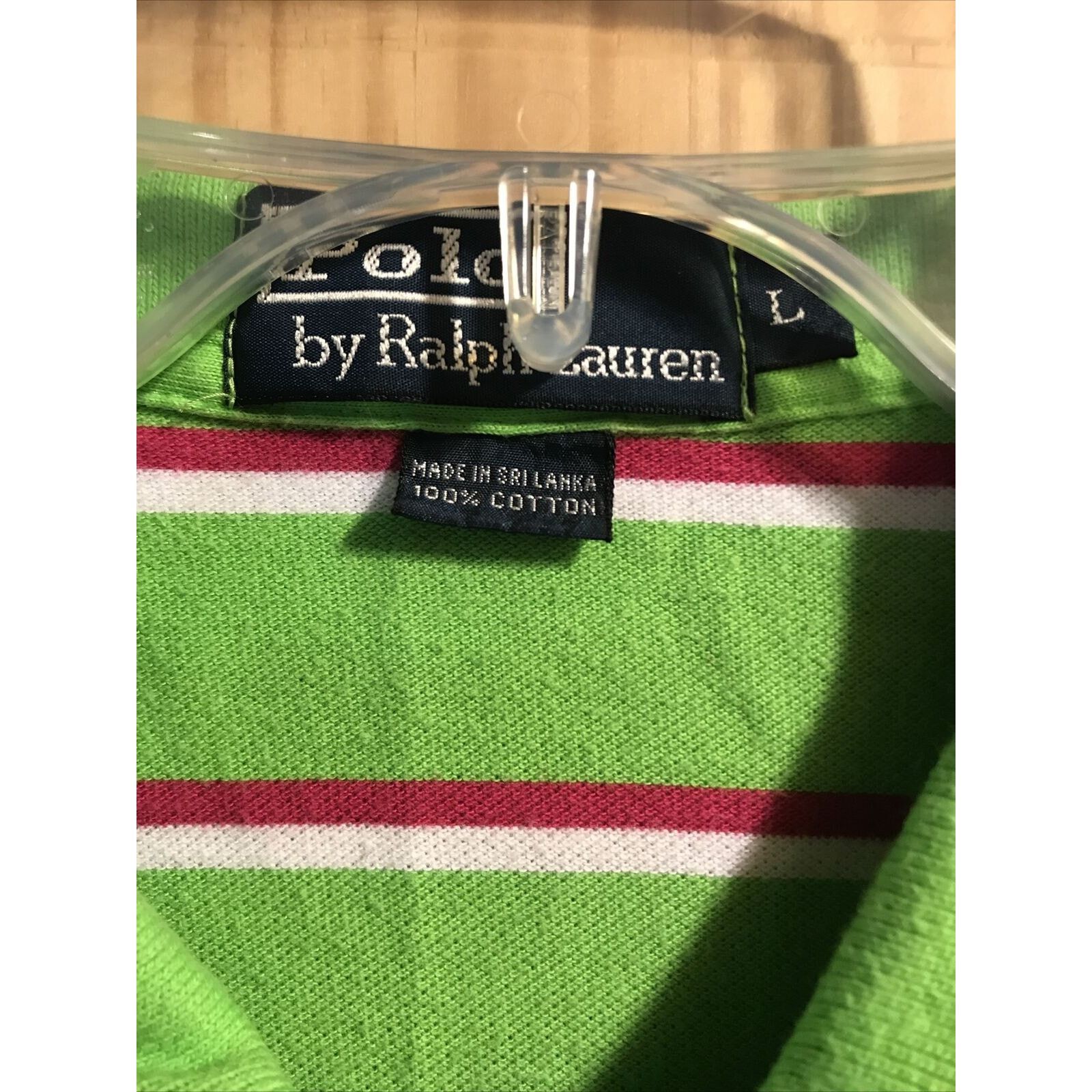 Polo Ralph Lauren Ralph Lauren Polo Men L Green SS 1/4 Button Cotton Shirt Size US L / EU 52-54 / 3 - 2 Thumbnail