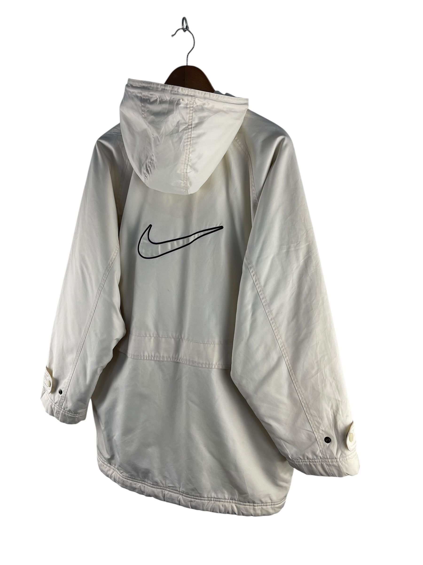 Nike Vintage Nike Big Swoosh Hooded Windbreaker Jacket Size US M / EU 48-50 / 2 - 7 Thumbnail