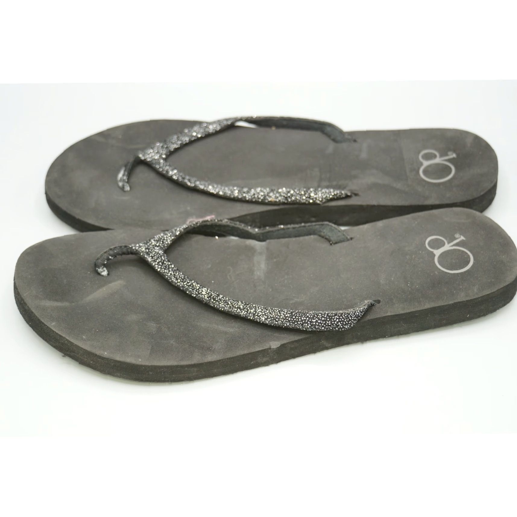 Ocean Pacific Ocean Pacific Black Glitter Flip Flops Size L (9) Women Slipper, Flip Flop, 9, Black, Glitter, Ocean Pacific, Women, Size L Size US 9 / IT 39 - 3 Thumbnail