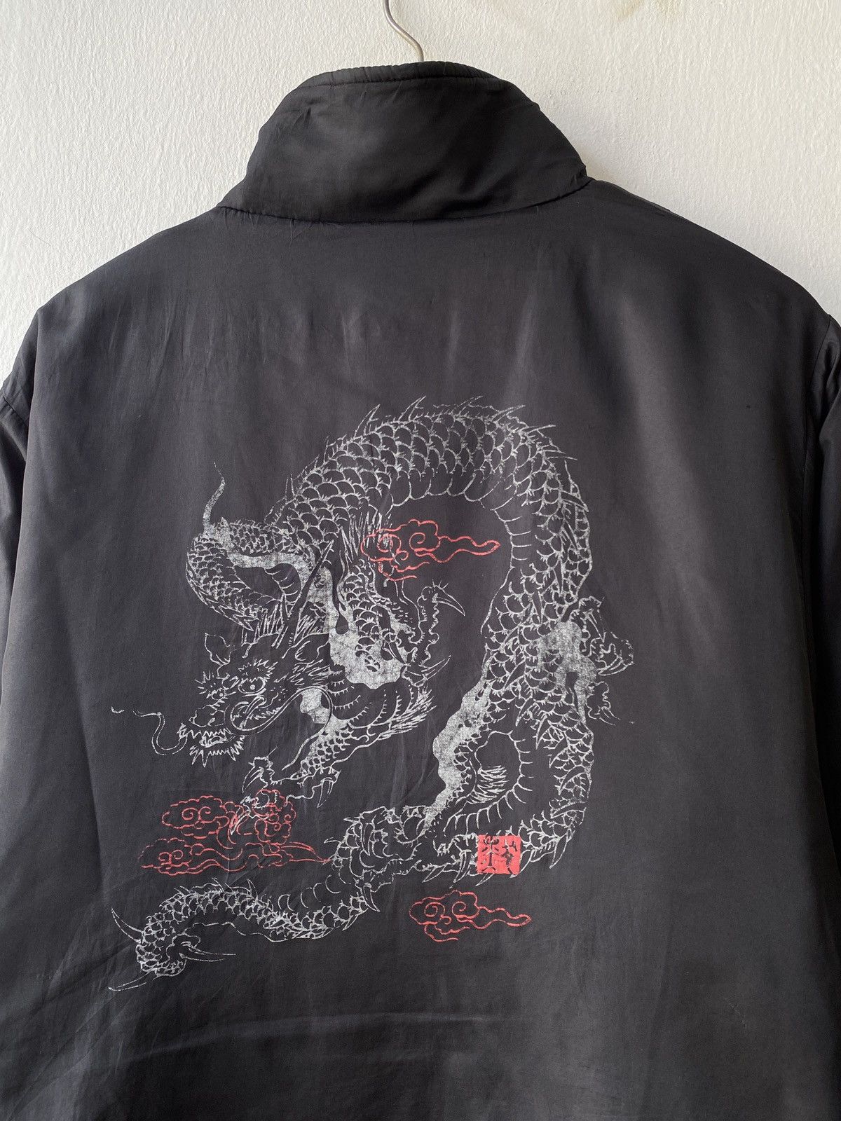Dragonfly × Japanese Brand × Tornado Mart 2000s - Japanese Traditional Dragon Print Zipper Jacket Size US L / EU 52-54 / 3 - 5 Thumbnail