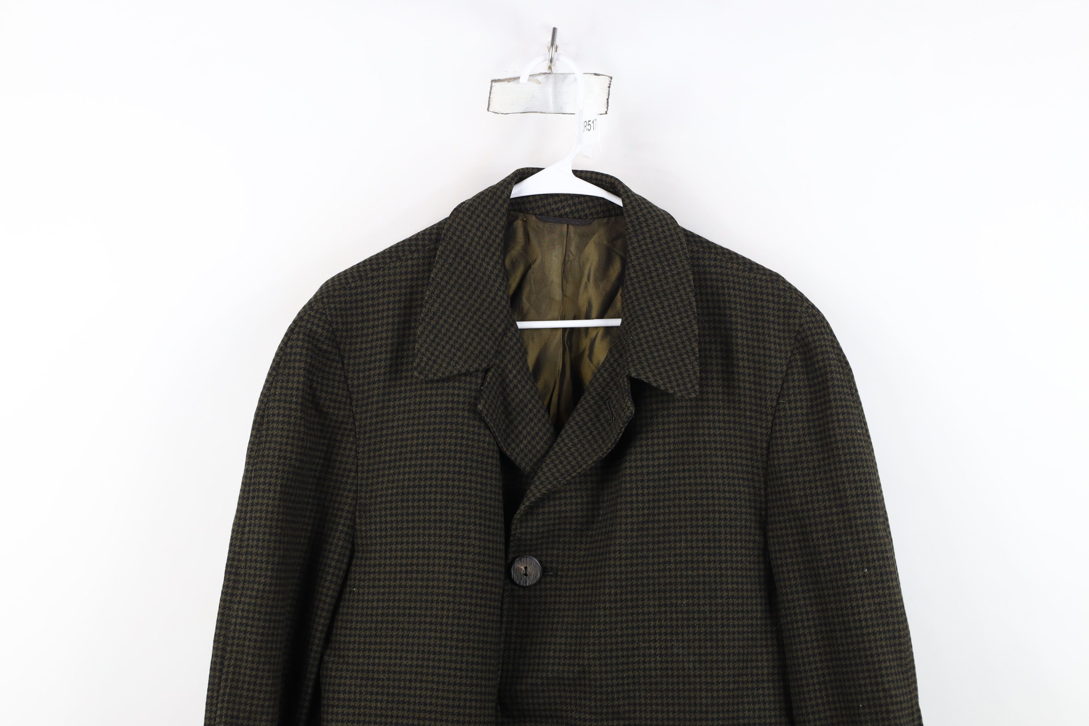 Vintage Vintage 50s Rockabilly Houndstooth Trench Coat Jacket USA Size US XL / EU 56 / 4 - 2 Thumbnail