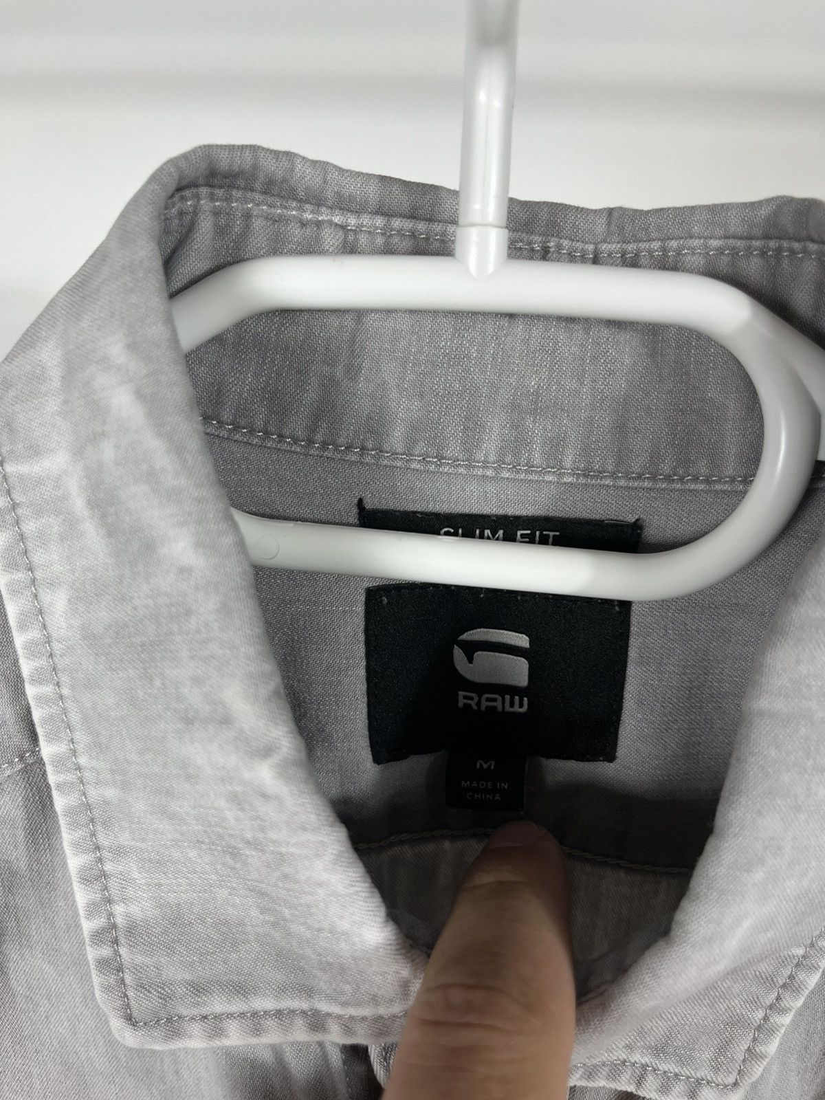 G-Star G-Star RAW Utility Slim Fit Shirt Gray Long Sleeve Size M Size US M / EU 48-50 / 2 - 5 Thumbnail