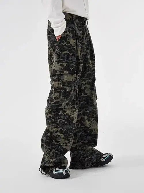 Japanese Brand Specially cut washed ripped camouflage overalls Size US 32 / EU 48 - 4 Thumbnail