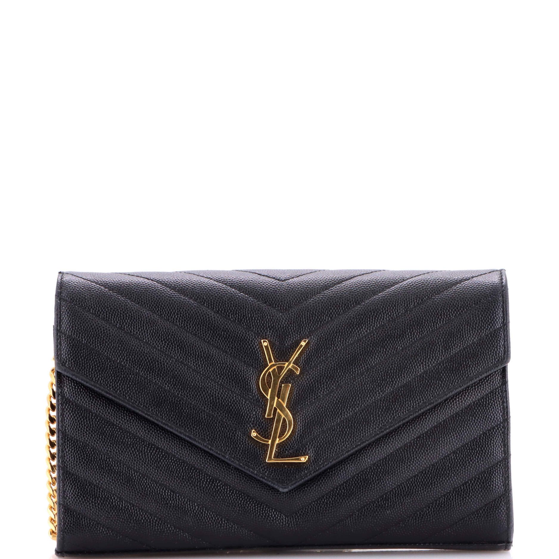 Saint Laurent Paris Classic Monogram Wallet on Chain Size ONE SIZE - 1 Thumbnail