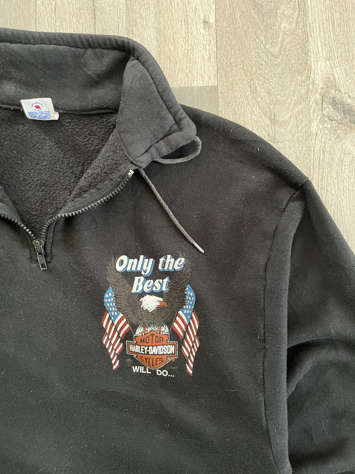 Harley Davidson 1986 St Cloud Minneapolis Harley Davidson 1/4 Zip Sweater Size US L / EU 52-54 / 3 - 3 Thumbnail