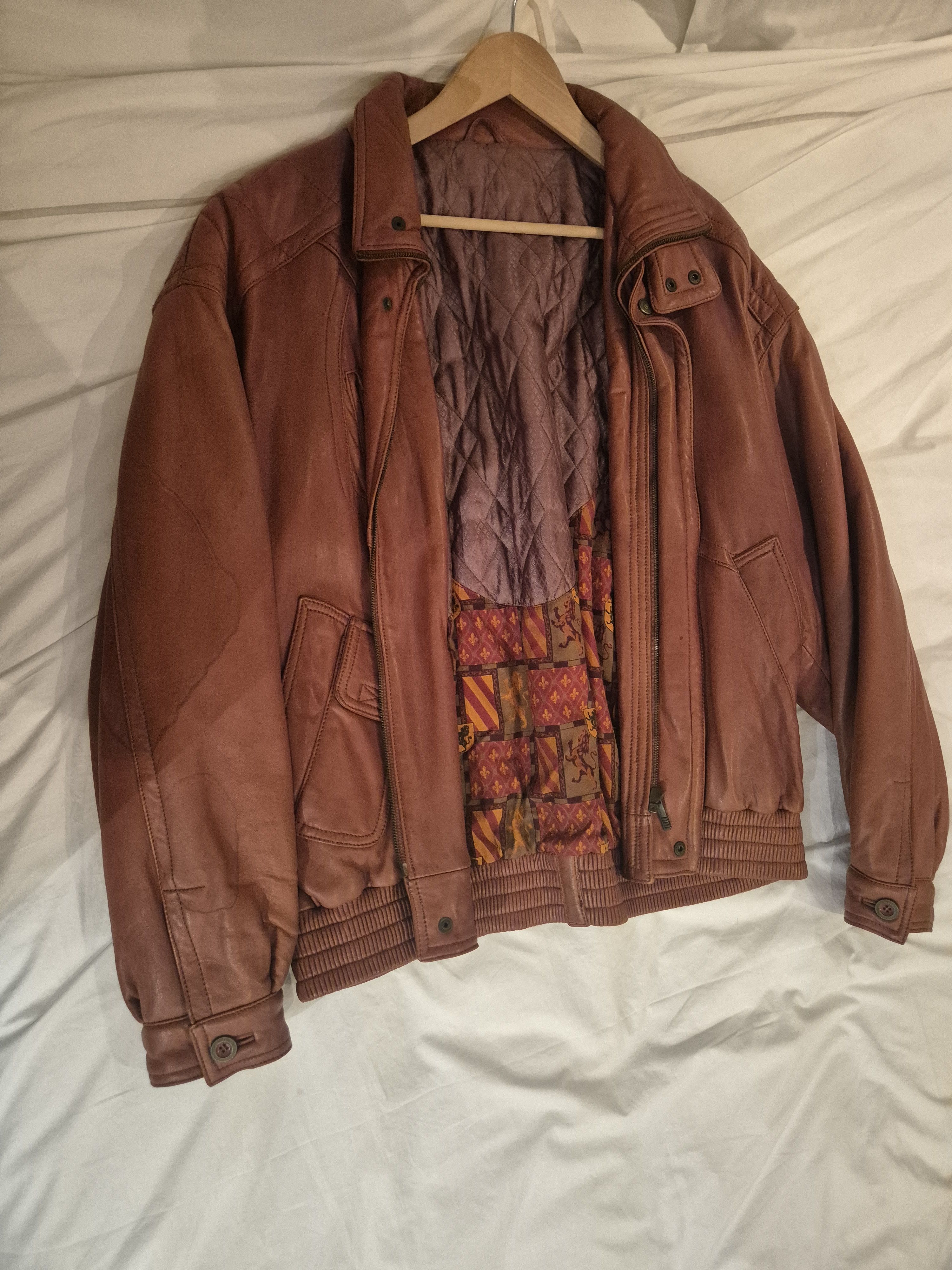Harrods **SOLD** Fortnum & Mason Vintage Italian Leather Bomber Size US M / EU 48-50 / 2 - 2 Thumbnail