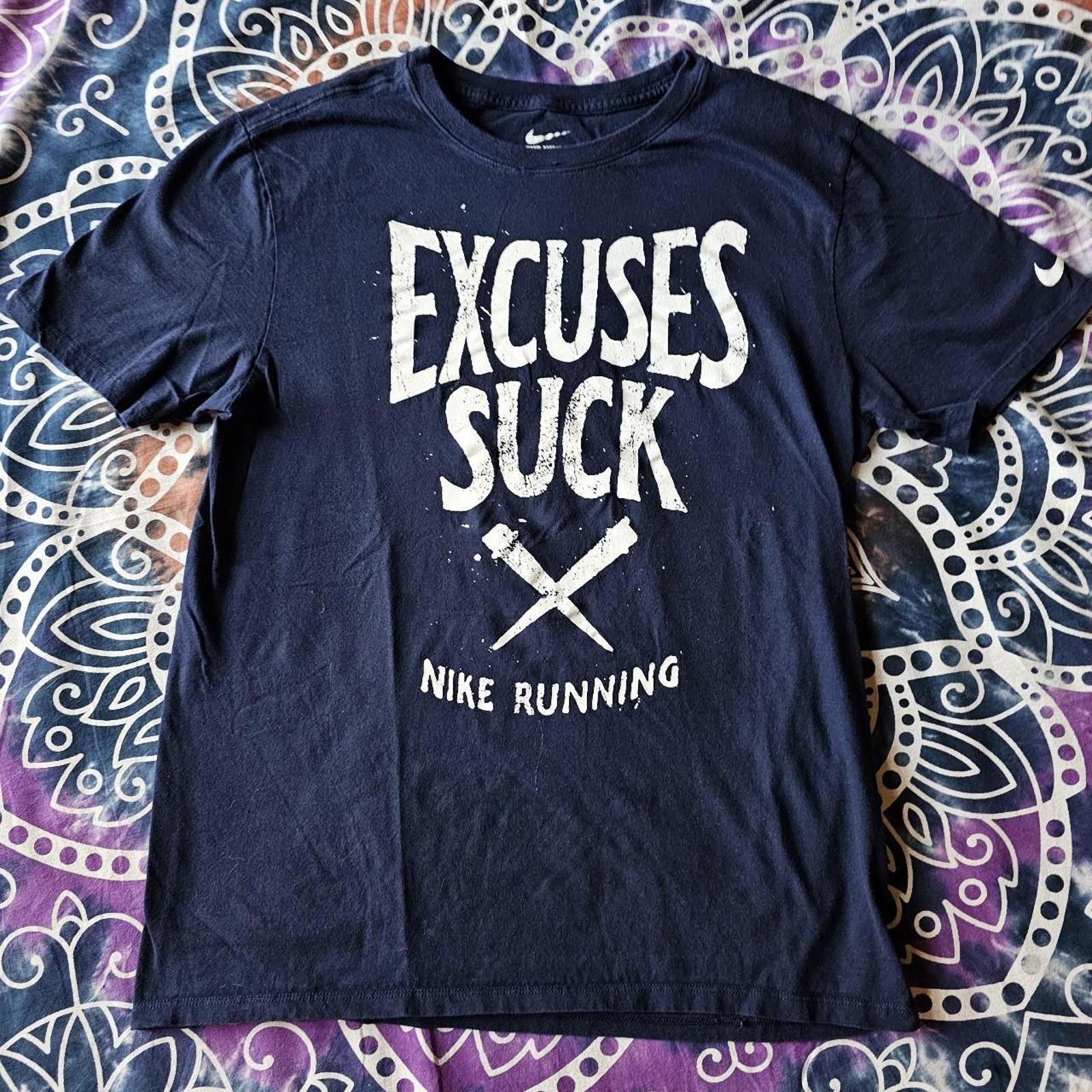 Nike Nike Running Excuses Suck Men's Navy T-shirt Size US M / EU 48-50 / 2 - 1 Thumbnail