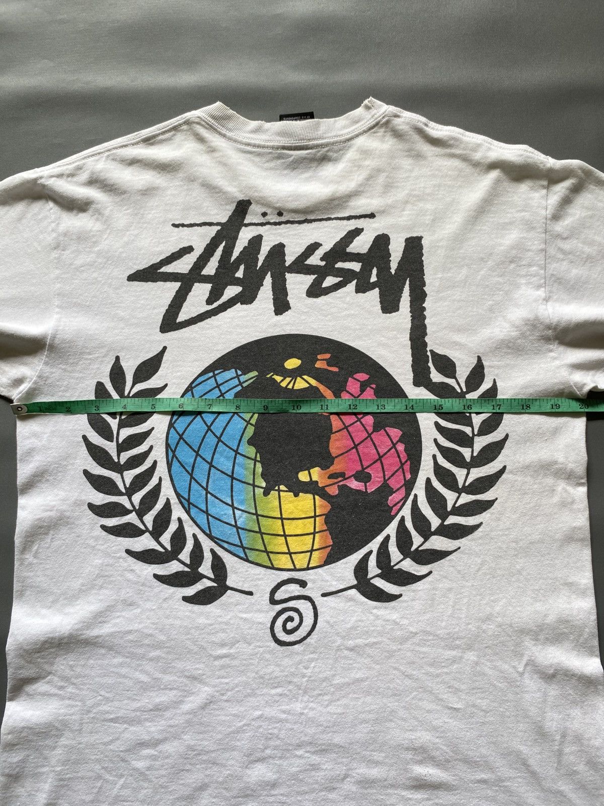 Stussy Vintage Stussy Globe Earth Distressed Tshirt Size US M / EU 48-50 / 2 - 8 Thumbnail