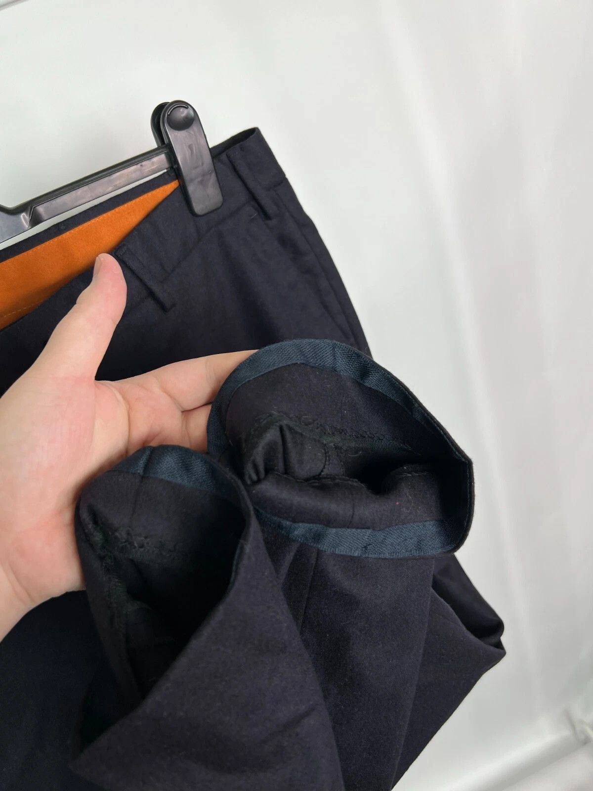 PT PANTALONI TORINO Navy Blue Wool Slim Fit Chino