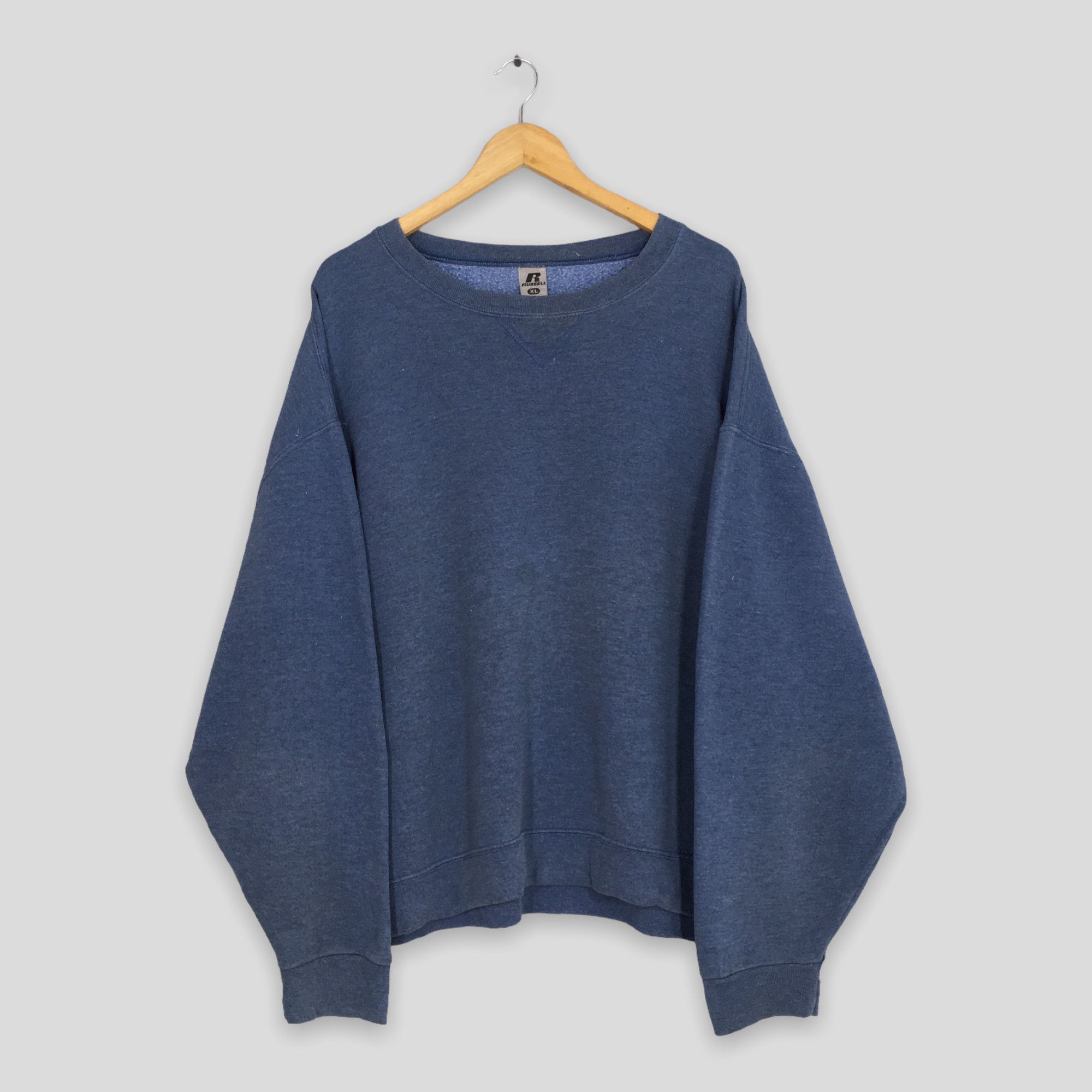 Kanye West × Russell Athletic Vintage Russell Athletic Plain Blue Sweatshirt XLarge Size US XL / EU 56 / 4 - 1 Thumbnail