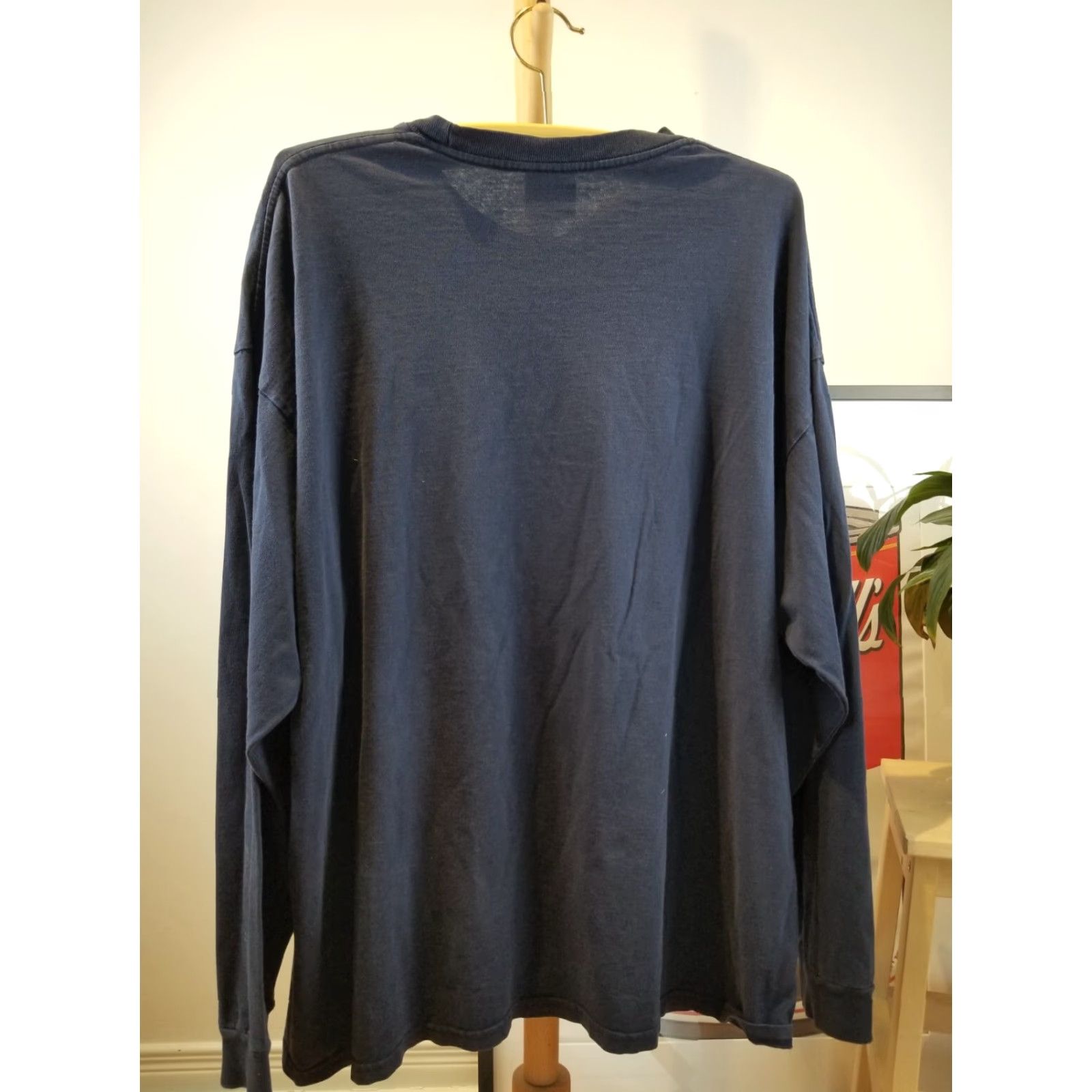 Nike VINTAGE Nike Center Swoosh Embroidery Navy Long Sleeve T-Shirt 2XL Mens Large Blue 90s Concert Football 1990s Size US XXL / EU 58 / 5 - 3 Thumbnail