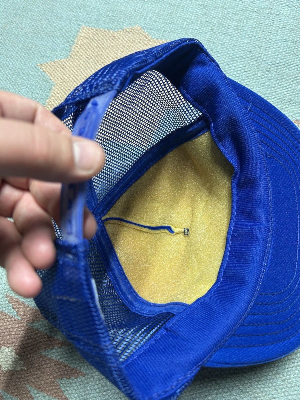 Vintage Vintage 80s trucker hat wick buildings systems blue made USA Size ONE SIZE - 6 Thumbnail