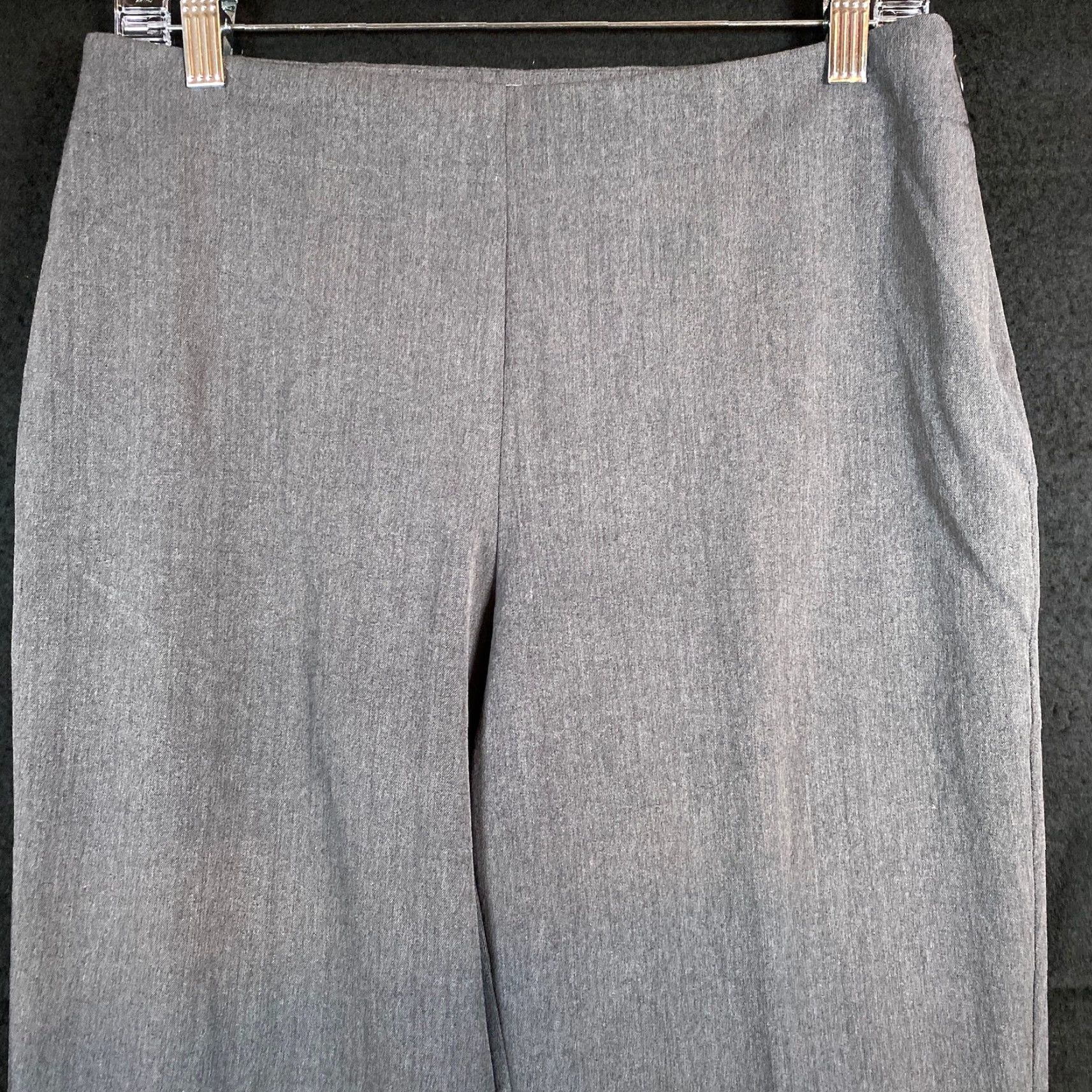 Vintage Chicos Women's Pants Gray Pull On Side Zip Straight Leg Rayon Blend Stretch 0 (S) Size 30" / US 8 / IT 44 - 2 Thumbnail