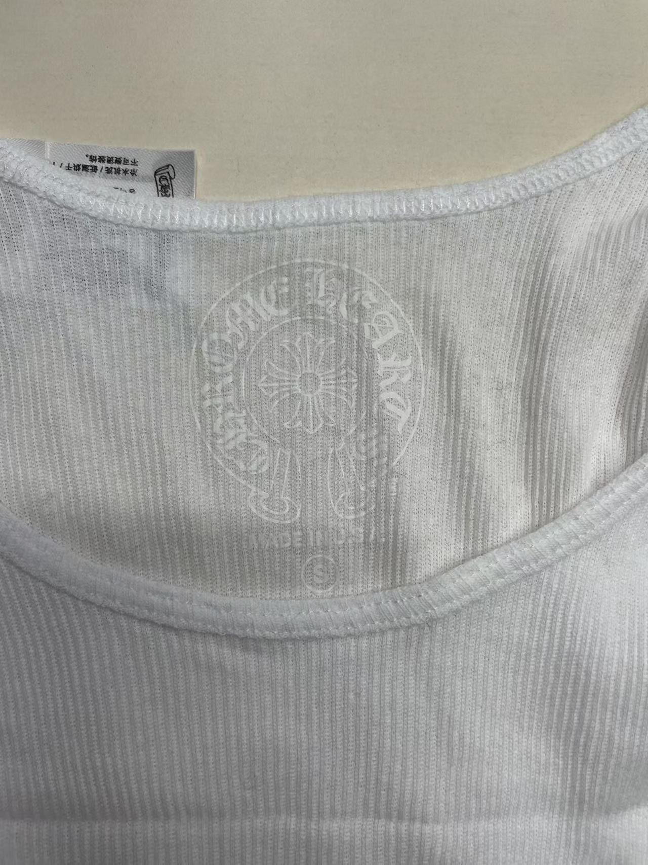Chrome Hearts Chrome Hearts White T-Bar Script Logo Tank Top Size S / US 4 / IT 40 - 5 Thumbnail