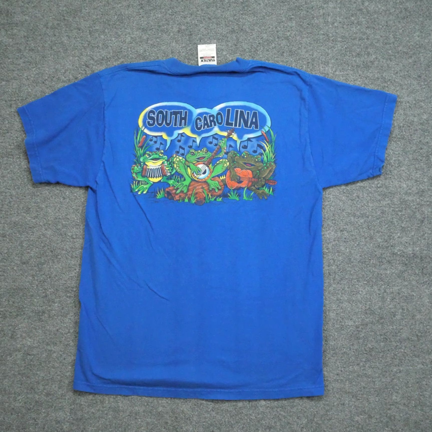 Tultex VINTAGE South Carolina T Shirt Adult Large Blue Frog Band Mens Y2K Size US L / EU 52-54 / 3 - 2 Thumbnail