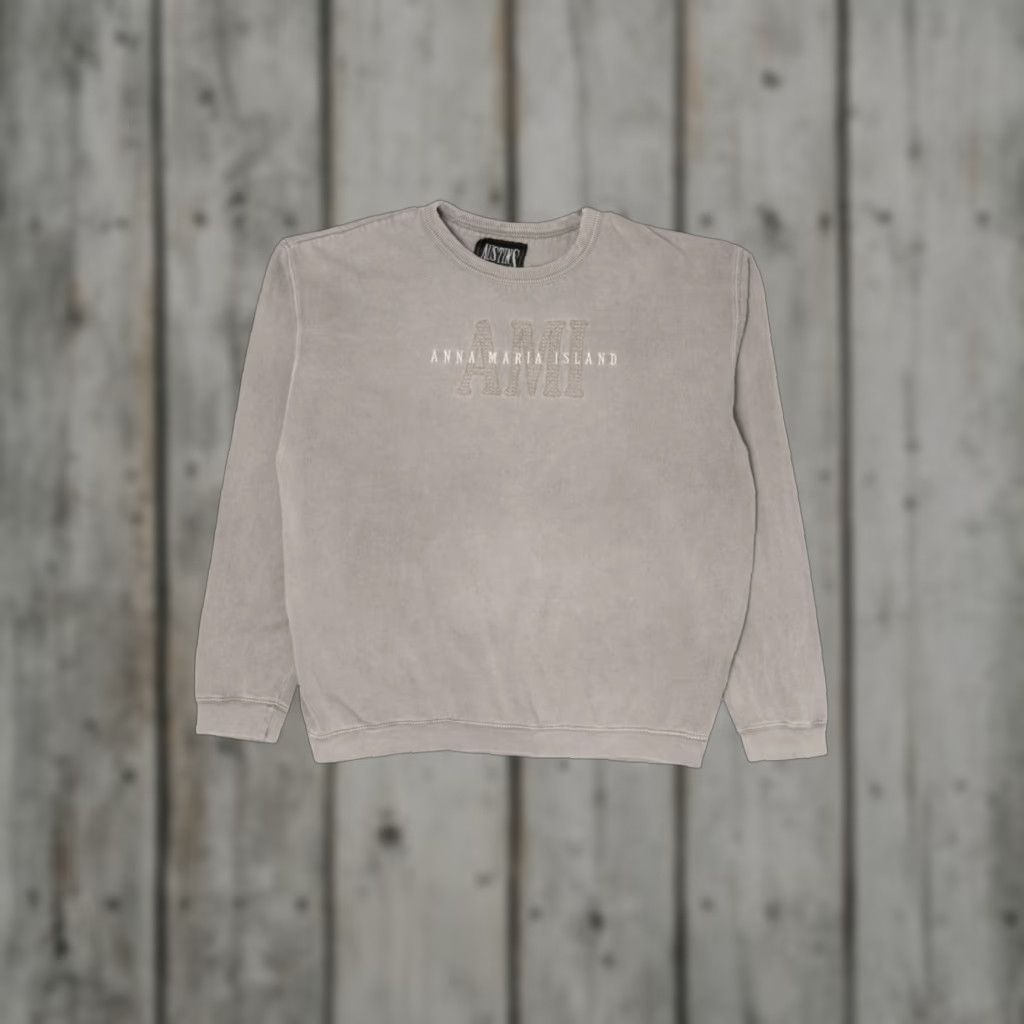 Vintage Light Gray Anna Maria Island Sweatshirt (2020s) Austins Inc Large Grey Sweatshirt Mens Womens Size US L / EU 52-54 / 3 - 1 Thumbnail