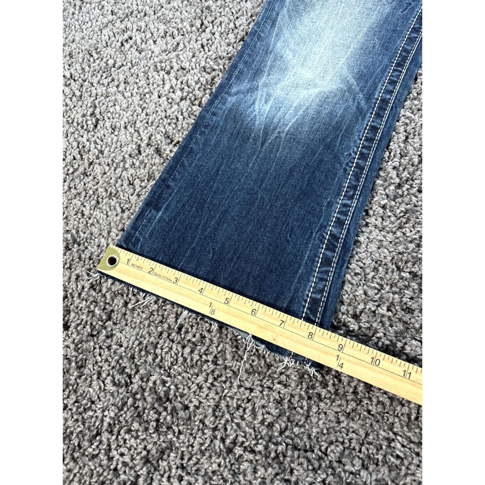 Miss Me Miss Me Jeans Bootcut Dark Wash 28 Miss Me Easy Women’s Denim Beaded Rhinestone Low Rise 27 In Inseam Womens Size 28" / US 6 / IT 42 - 3 Thumbnail