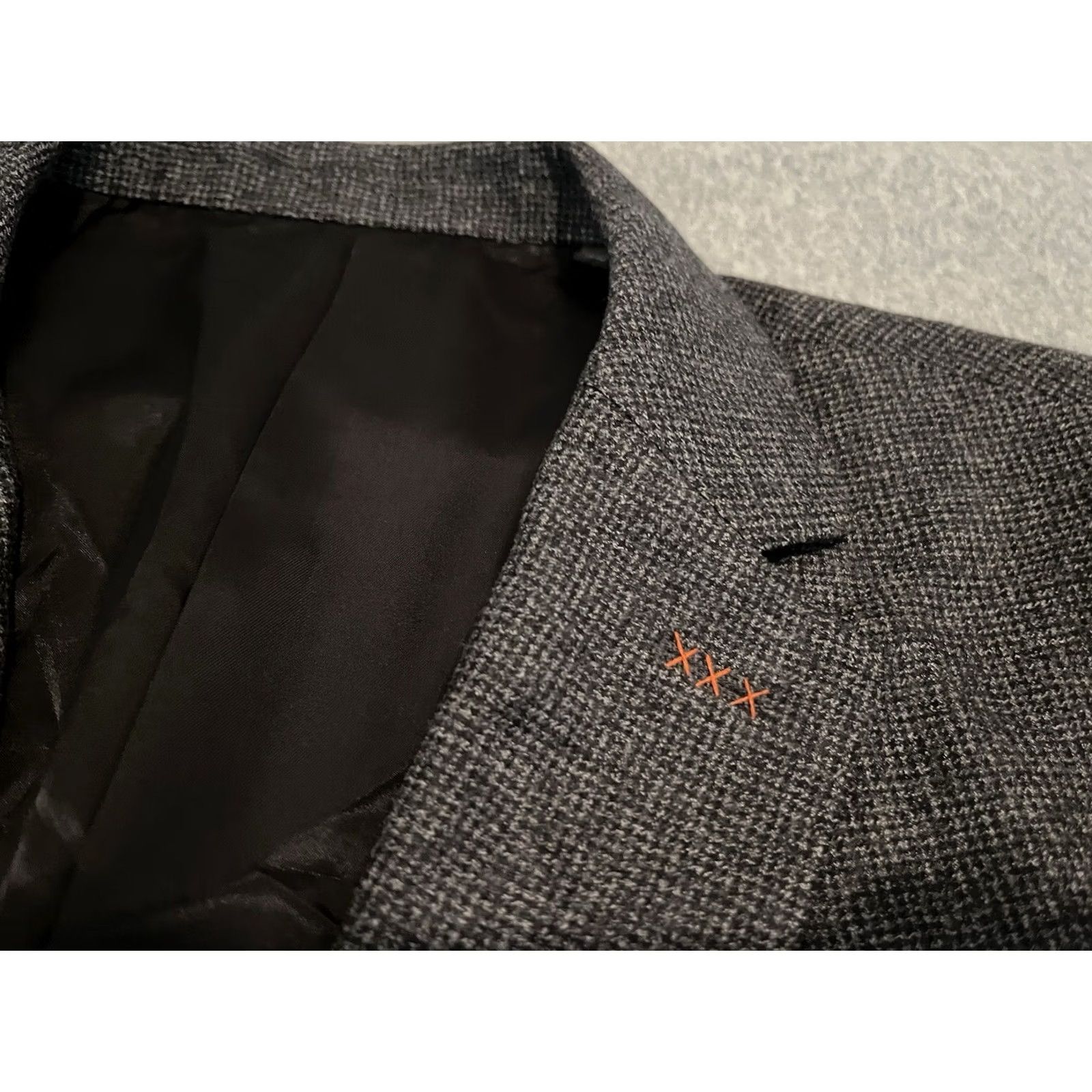 Vintage Jack Spade Sport Coat Jacket Wool Gray Mens 46 blazer 2 Button Size 46R - 7 Thumbnail