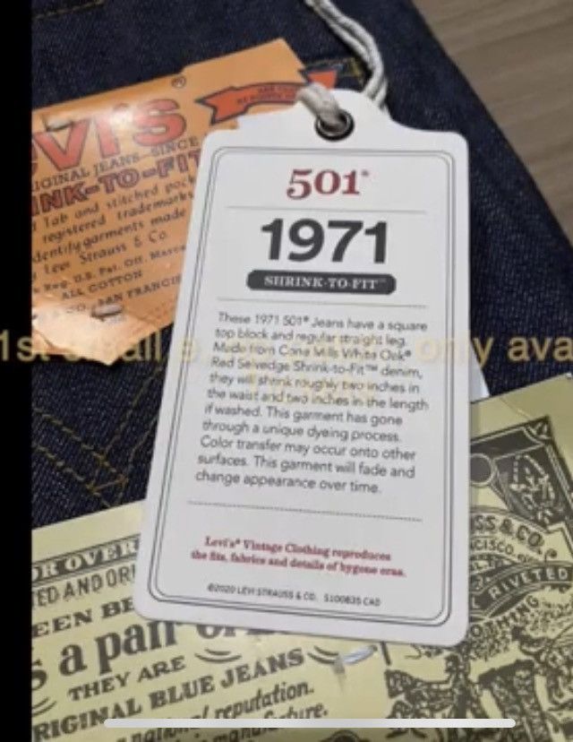 Levi's × Levi's Vintage Clothing × Vintage LEVI’S 501 VITAGE JEANS 1974 RARE Size US 32 / EU 48 - 4 Thumbnail