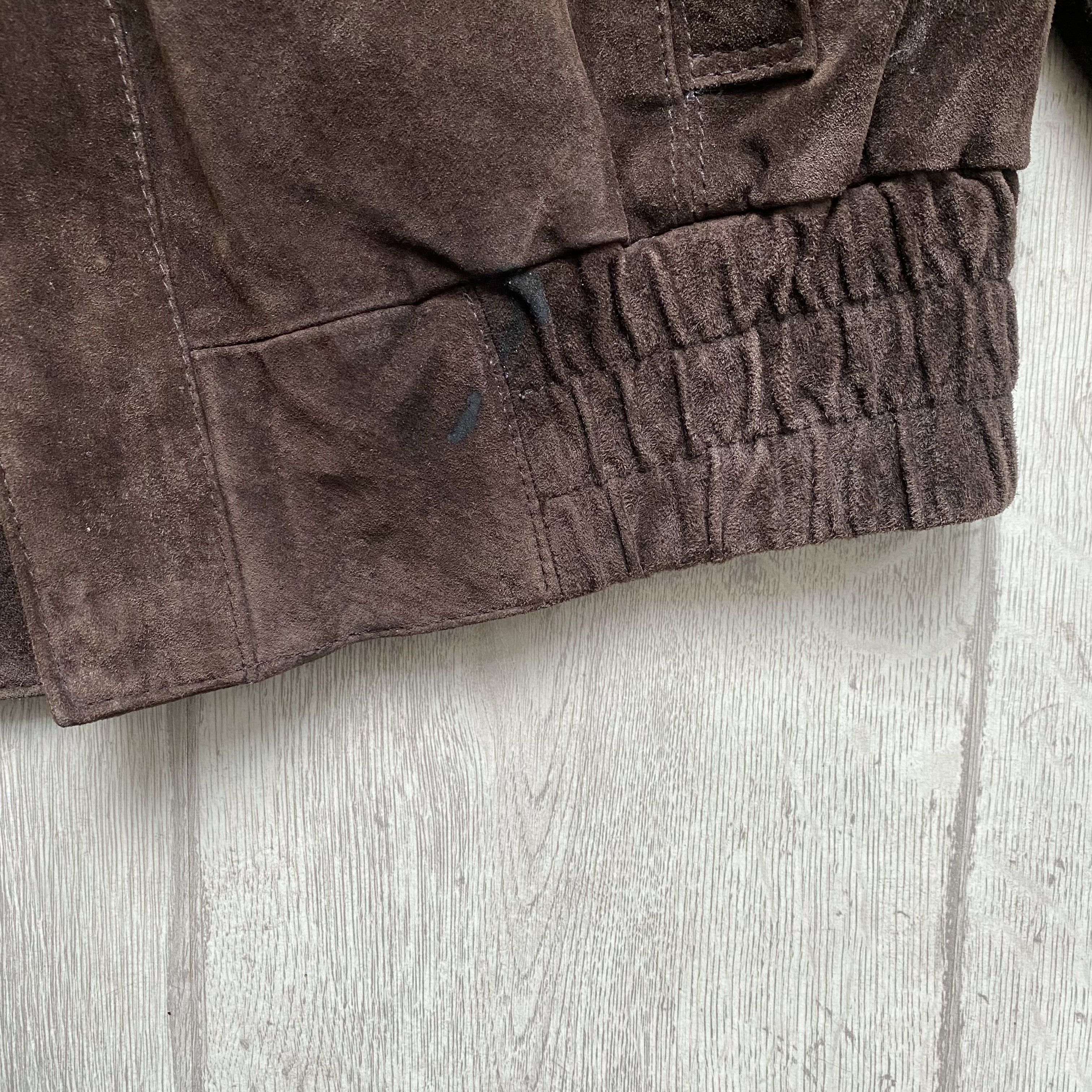 Genuine Leather Thomas Vintage Bomber Leather Suede Jacket Brown Y2K Size US S / EU 44-46 / 1 - 10 Thumbnail