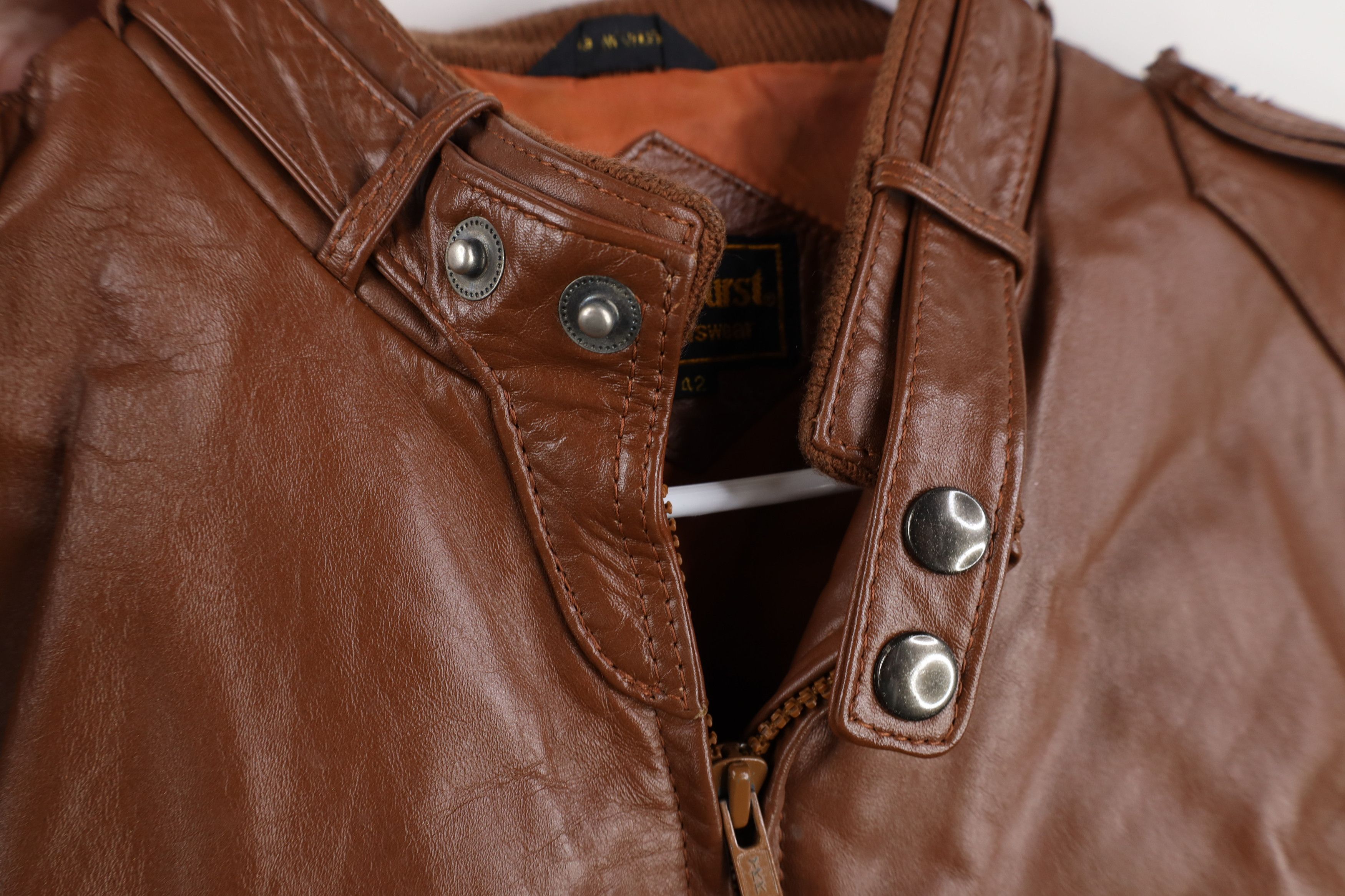 Vintage Vintage 70s 80s Streetwear Leather Cafe Racer Bomber Jacket Size US XXL / EU 58 / 5 - 4 Thumbnail