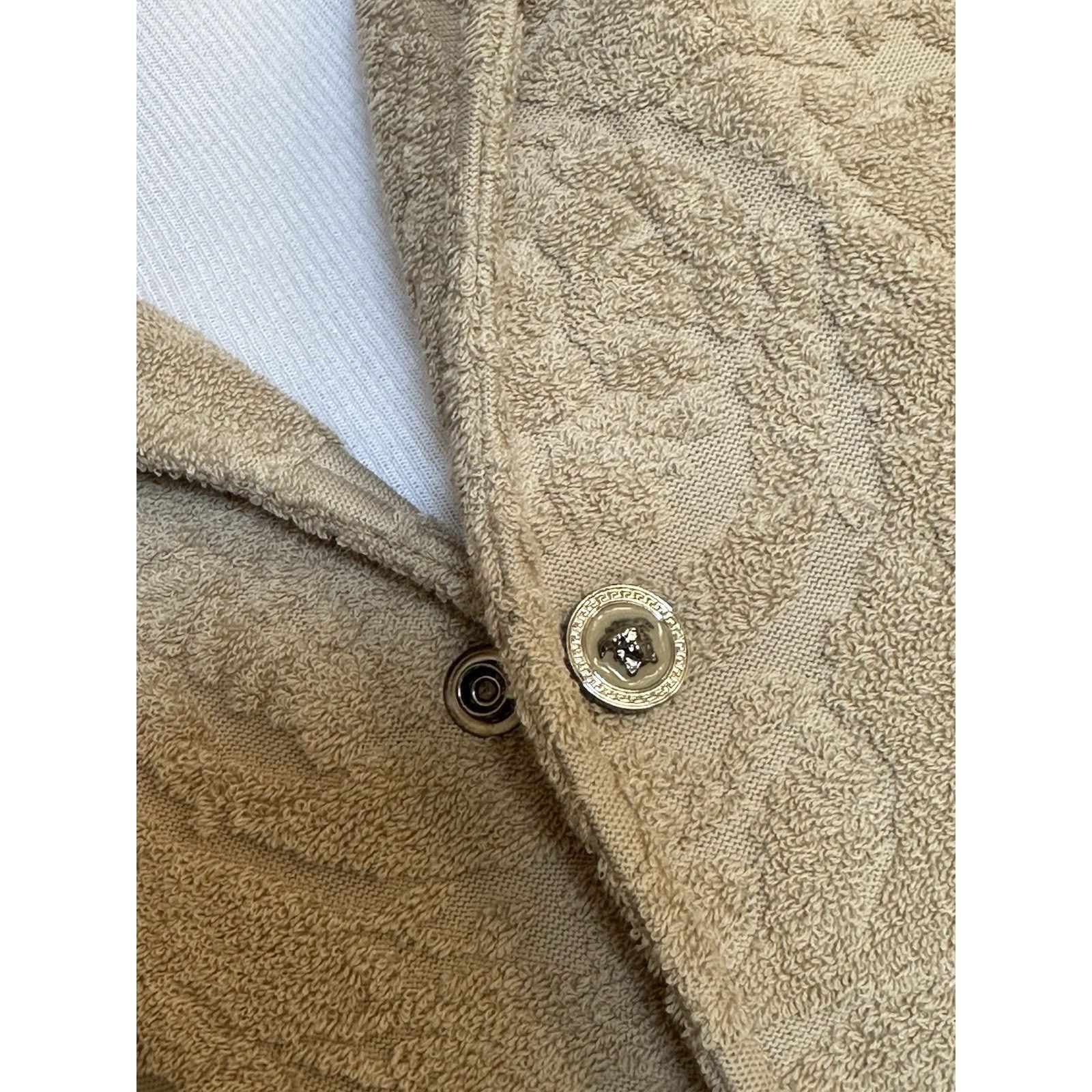 Versace Versace Barocco Jacquard Towel Shirt Size XL 1015692 Size US XL / EU 56 / 4 - 9 Thumbnail