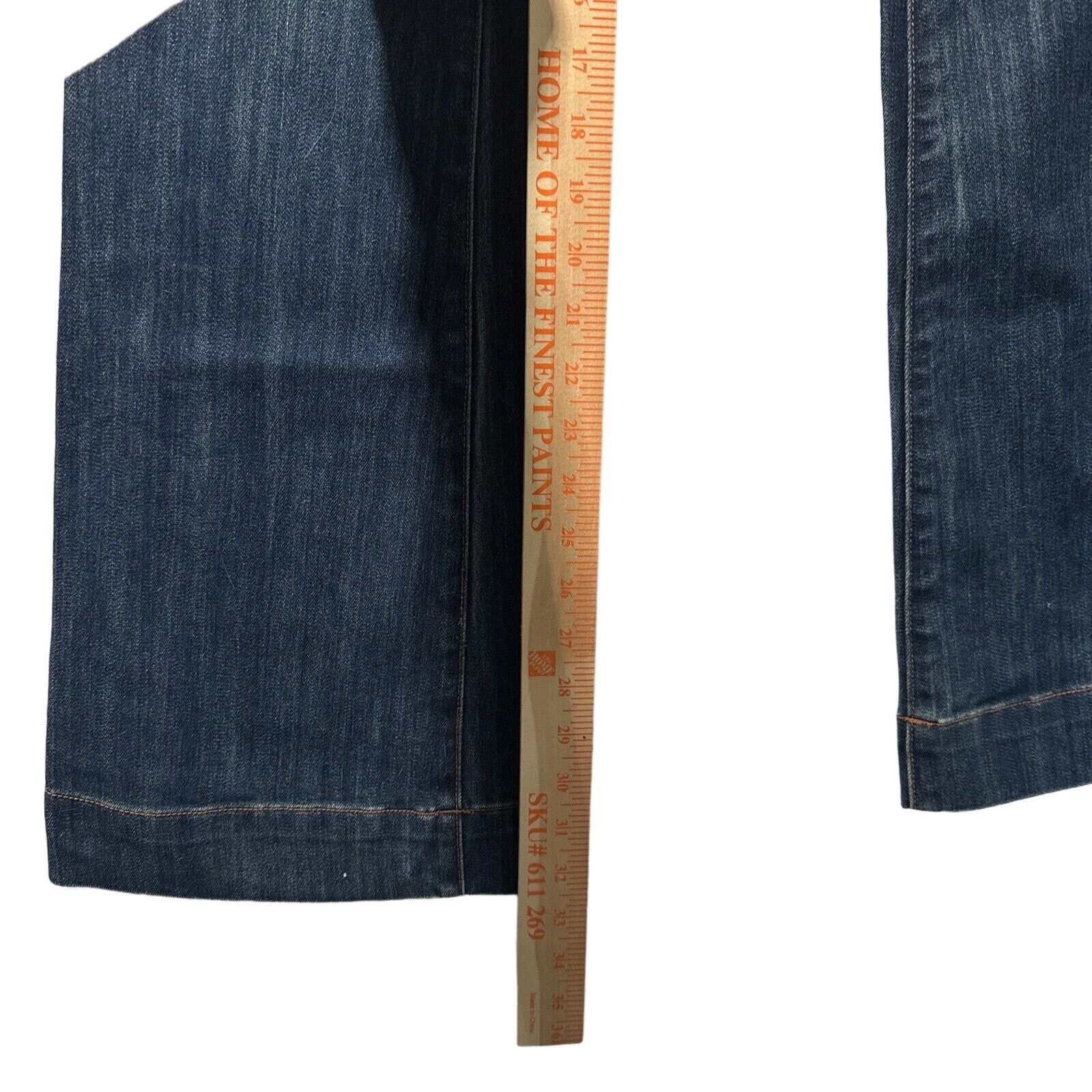 Seven 7 Seven7 Blue Jeans Sz 28 Bell Bottoms Boot Cut BOHODark Wash Size 28" / US 6 / IT 42 - 4 Thumbnail