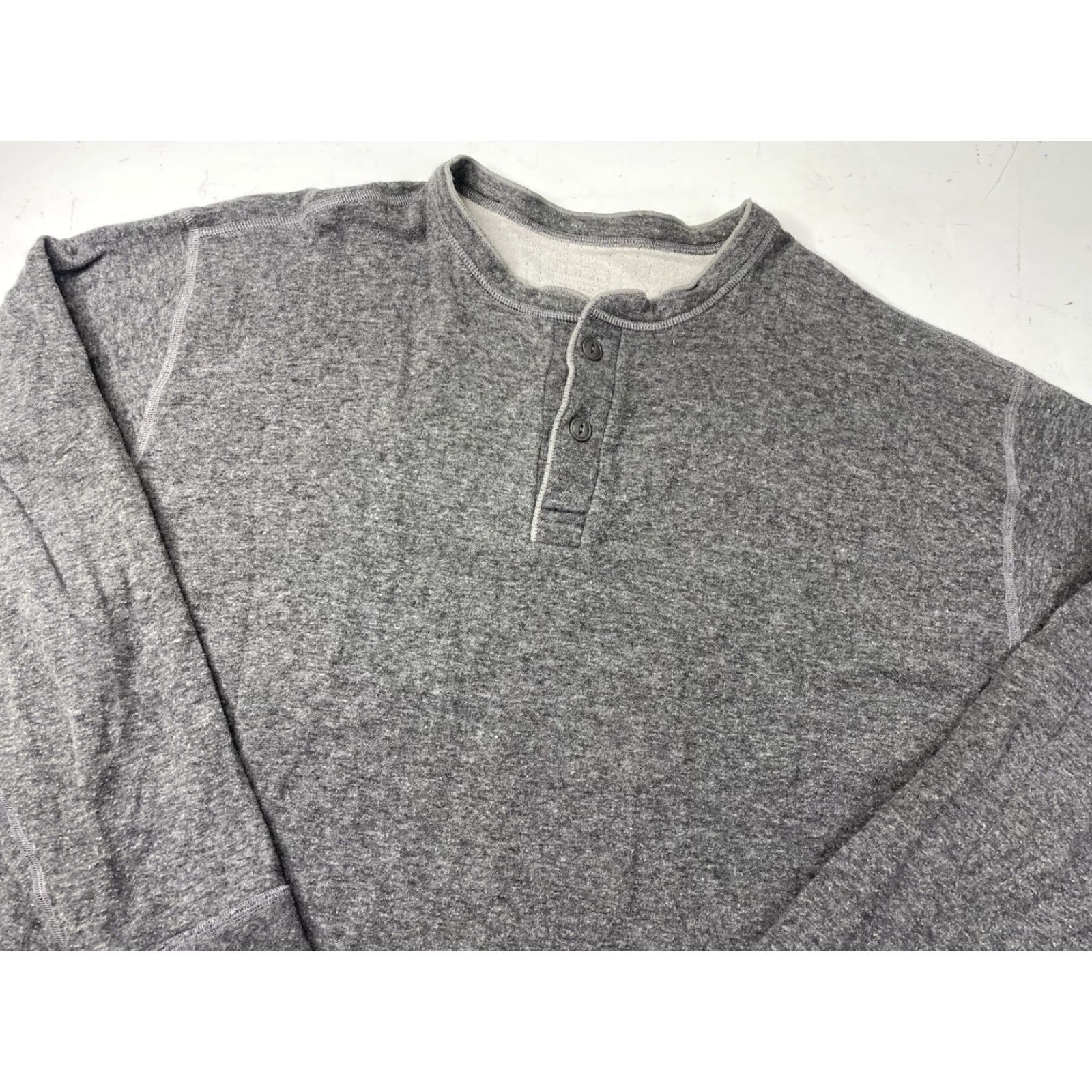 Vintage L.L. Bean River Driver Henley Shirt Mens 2XL Gray Cotton Wool Blend Pullover Henley Long Sleeve Big & Tall Mens Size US XXL / EU 58 / 5 - 2 Thumbnail