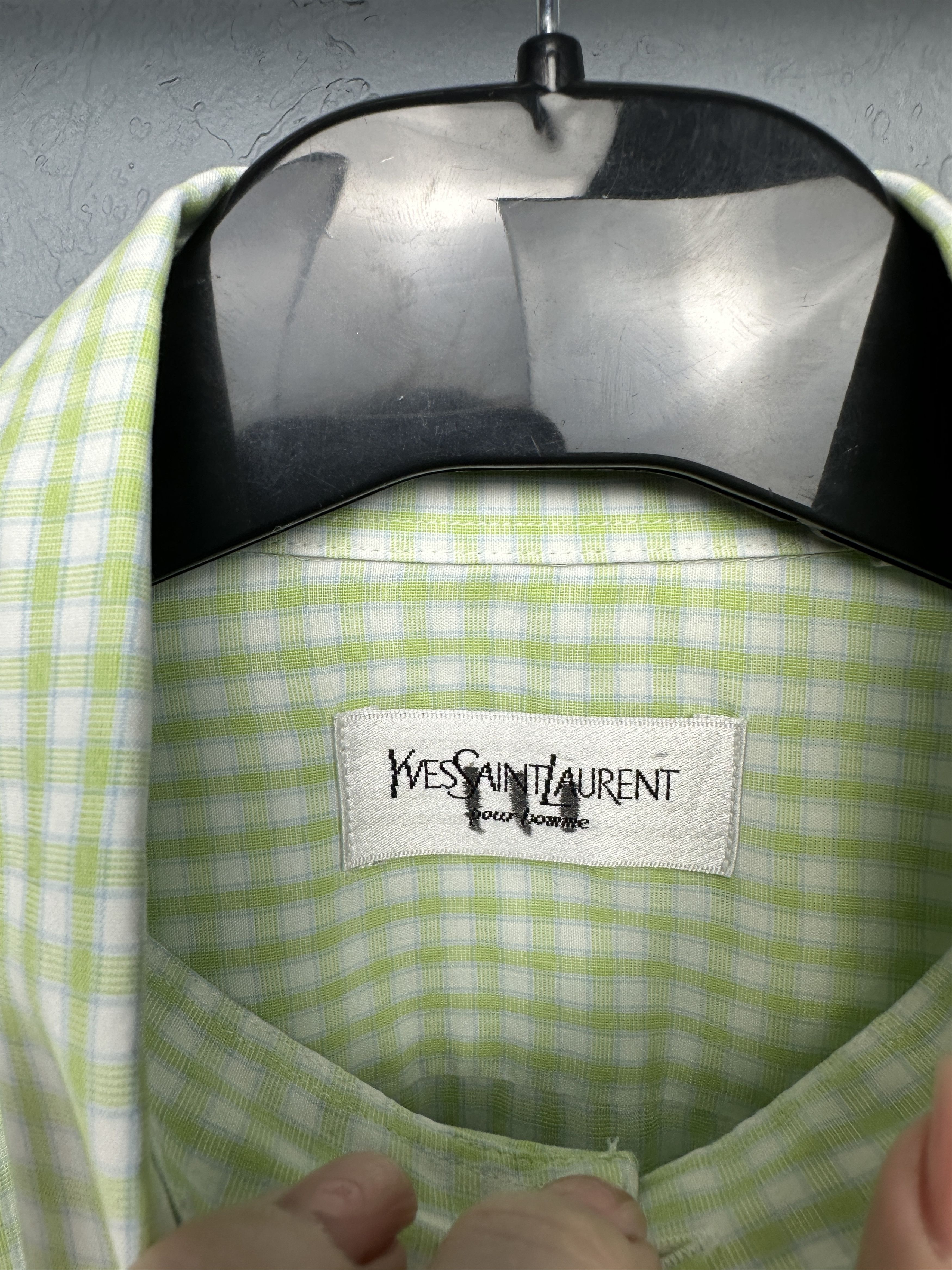Yves Saint Laurent Yves Saint Laurent YSL Vintage Mens Long Sleeve Shirt Size US L / EU 52-54 / 3 - 4 Thumbnail
