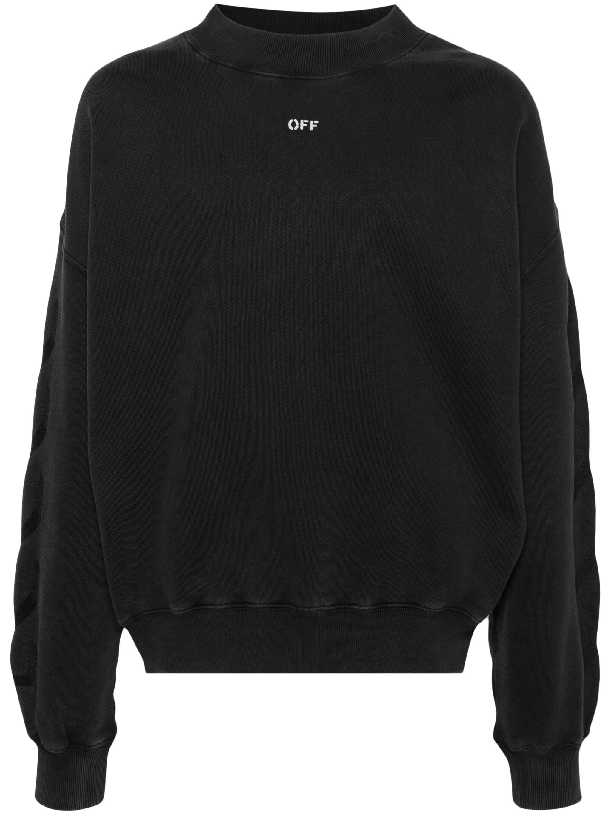 Off-White o1s22i1n1124 Crewneck Sweatshirt in Black Grey Size US S / EU 44-46 / 1 - 1 Thumbnail