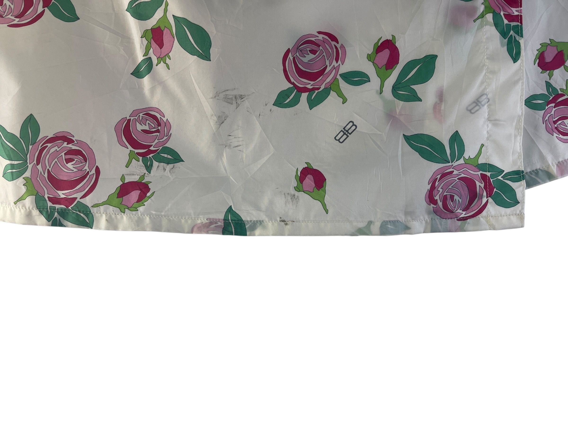 Balenciaga Vintage Balenciaga Sports Floral Wrap Skirt BB Logo Nylon Size 28" / US 6 / IT 42 - 10 Thumbnail