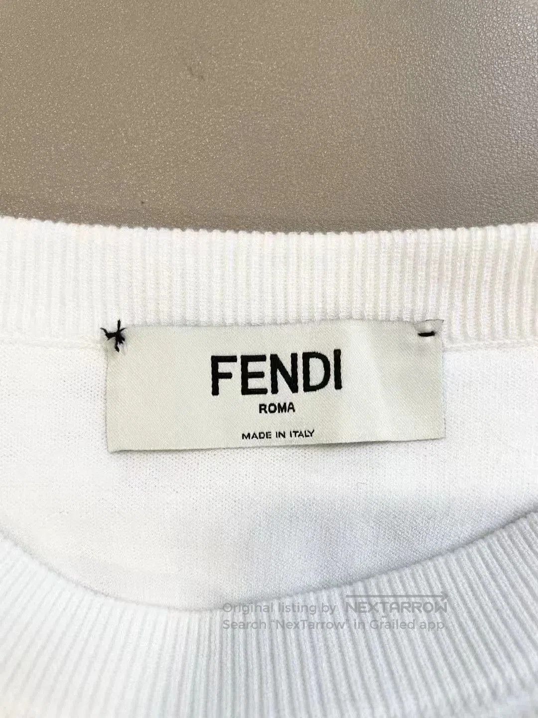 Fendi Fendi White Knit Logo Midi Skirt. Size US 36 / EU 52 - 4 Thumbnail