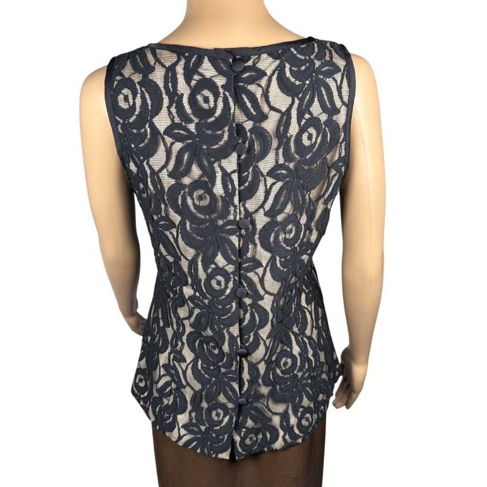Banana Republic Banana Republic Black Lace Cotton Sleeveless Top Size 6 Size M / US 6-8 / IT 42-44 - 4 Thumbnail