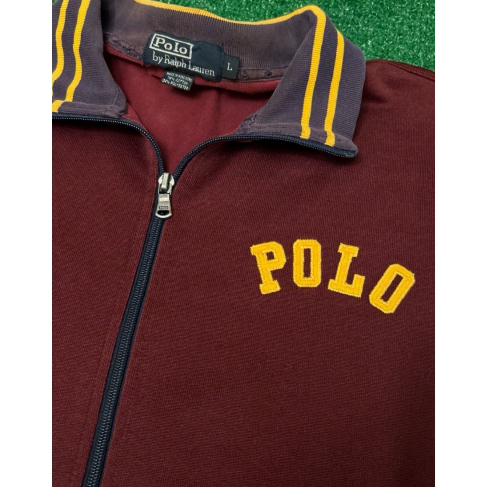Polo Ralph Lauren VINTAGE Polo Ralph Lauren Full Zip Track Jacket Mens Large Red 90s 1990s Varsity Jacket Size US L / EU 52-54 / 3 - 2 Thumbnail