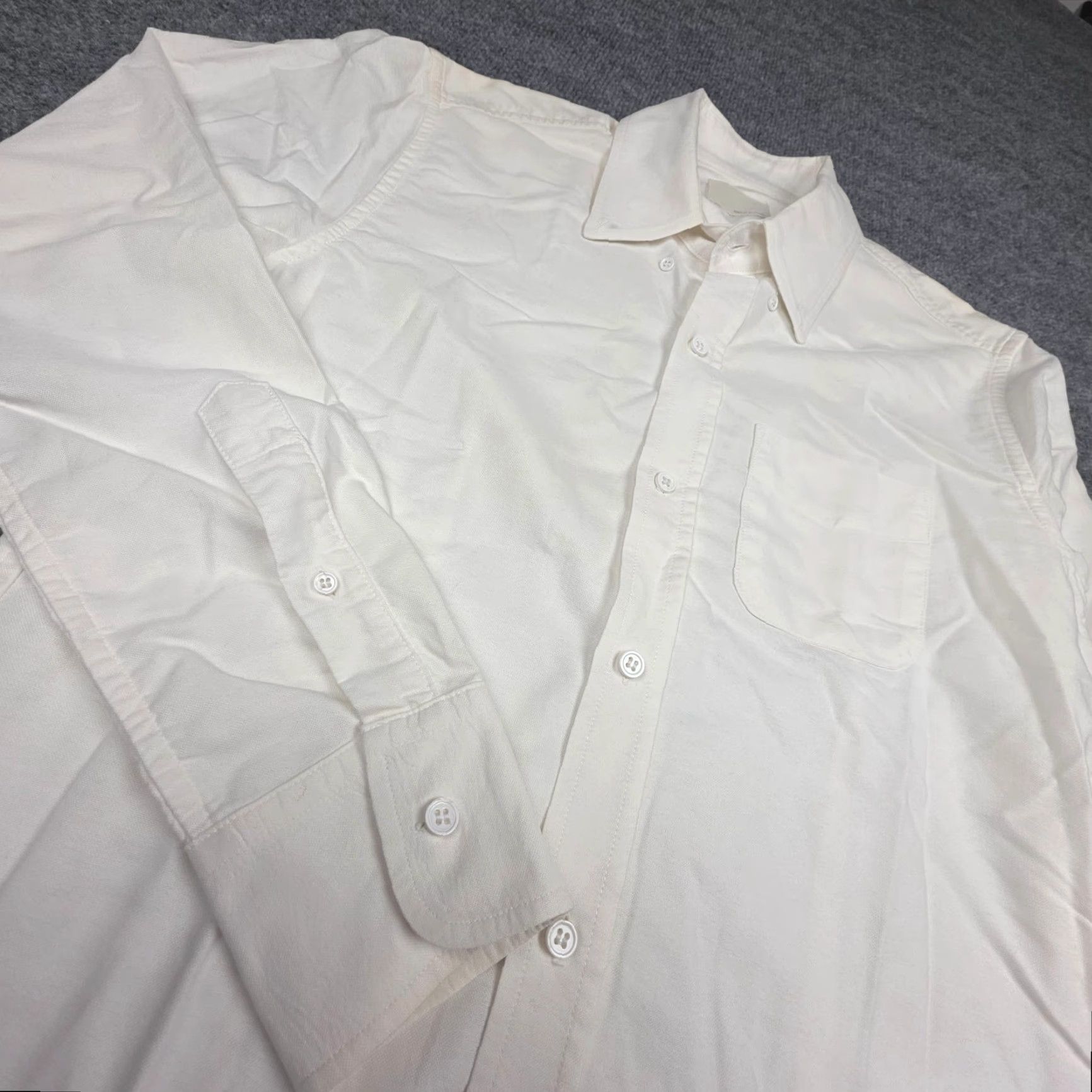 Band Of Outsiders Band of Outsiders Button-Up Shirt Men's SMALL White Cotton Pocket USA Shirt Long Sleeve Button-Down Regular Chest 38 Vintage? No Size US S / EU 44-46 / 1 - 2 Thumbnail