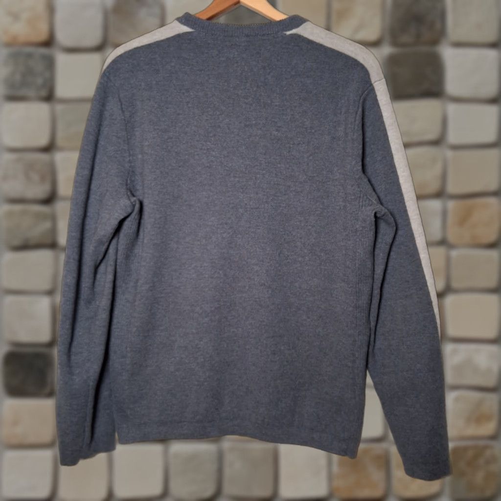 Eddie Bauer Eddie Bauer Sweater Mens Medium Blue Pullover Crew Neck Long Sleeve Knit Stripe Sleeve Classic Casual Size US M / EU 48-50 / 2 - 1 Thumbnail