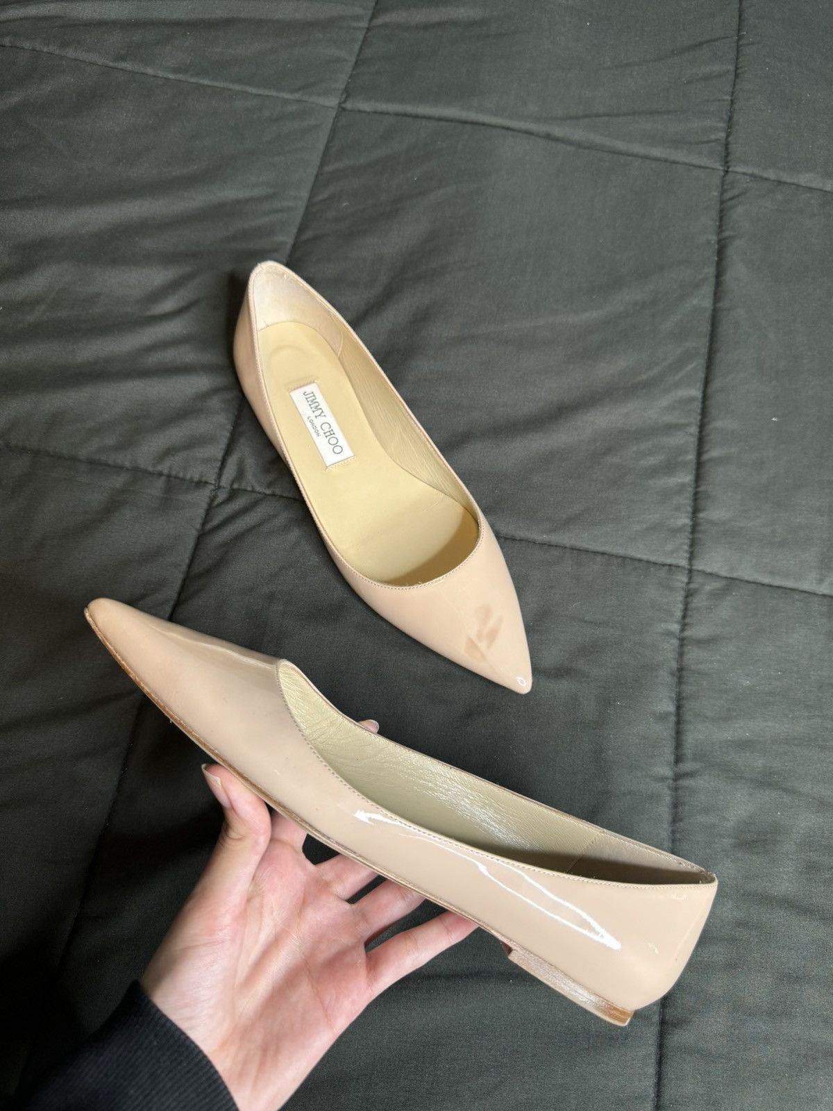 Jimmy Choo Jimmy Choo “Love/Alina Pointed-Toe Ballet” Flats Size US 9 / IT 39 - 5 Thumbnail