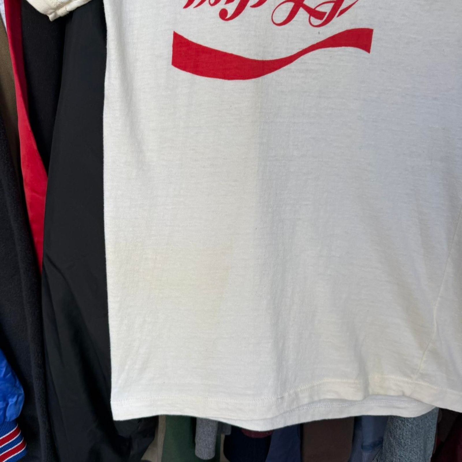 Other Vintage 70s or 80s Hebrew Drink Coca-Cola Ringer T-Shirt Size US S / EU 44-46 / 1 - 4 Thumbnail