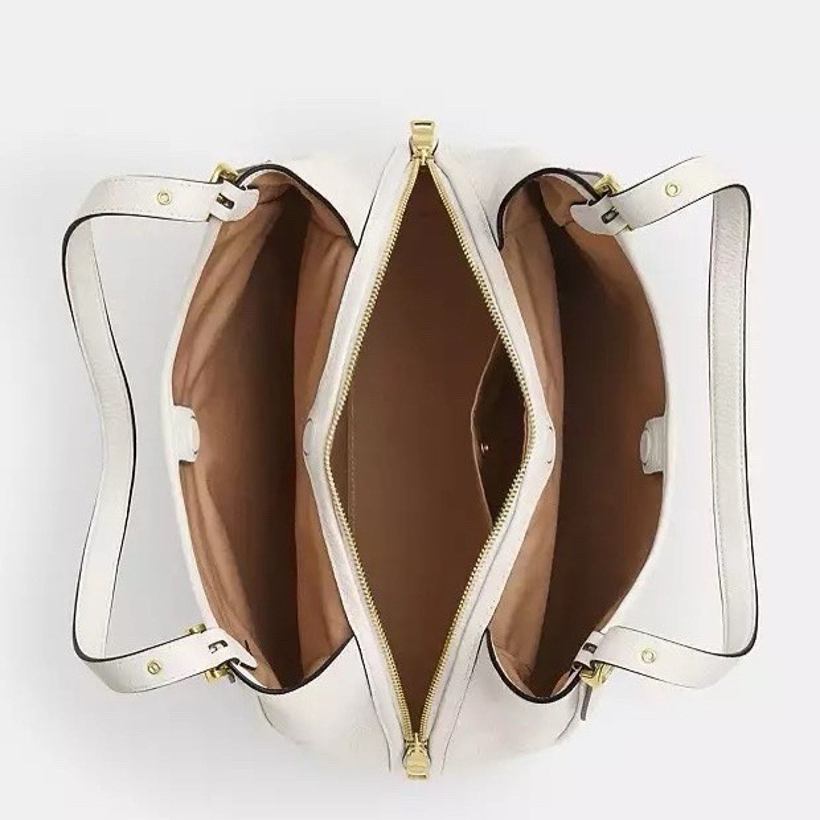 Coach NWT Coach Erin Shoulder Bag pebble Leather CAQ86 Gold/Chalk Size ONE SIZE - 7 Thumbnail