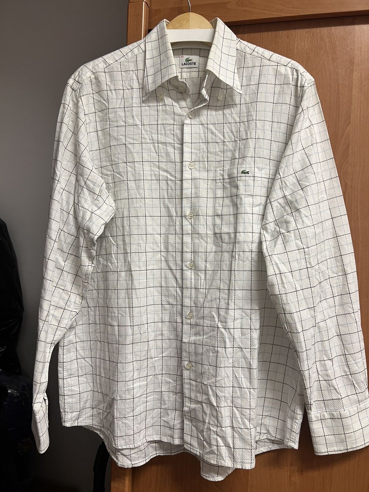 Lacoste × Vintage Lacoste white vintage shirt drip drill y2k Size US XL / EU 56 / 4 - 1 Thumbnail